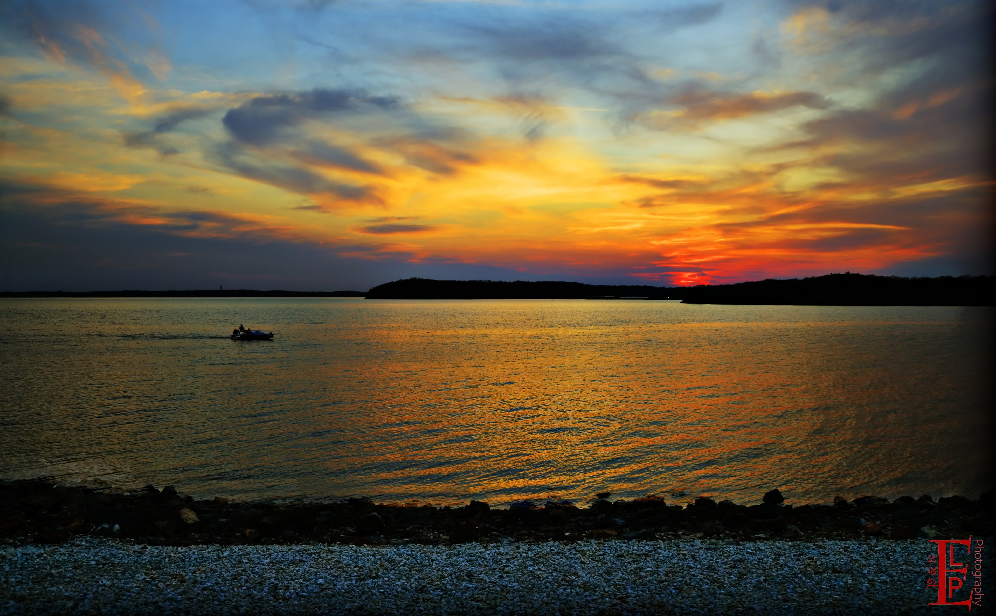 no people, waterfront, silhouette, nautical vessel, body, special, 4K, transportation, Travel, Lake, United States, Scenery, idyllic, orange color, sea, HD Wallpaper