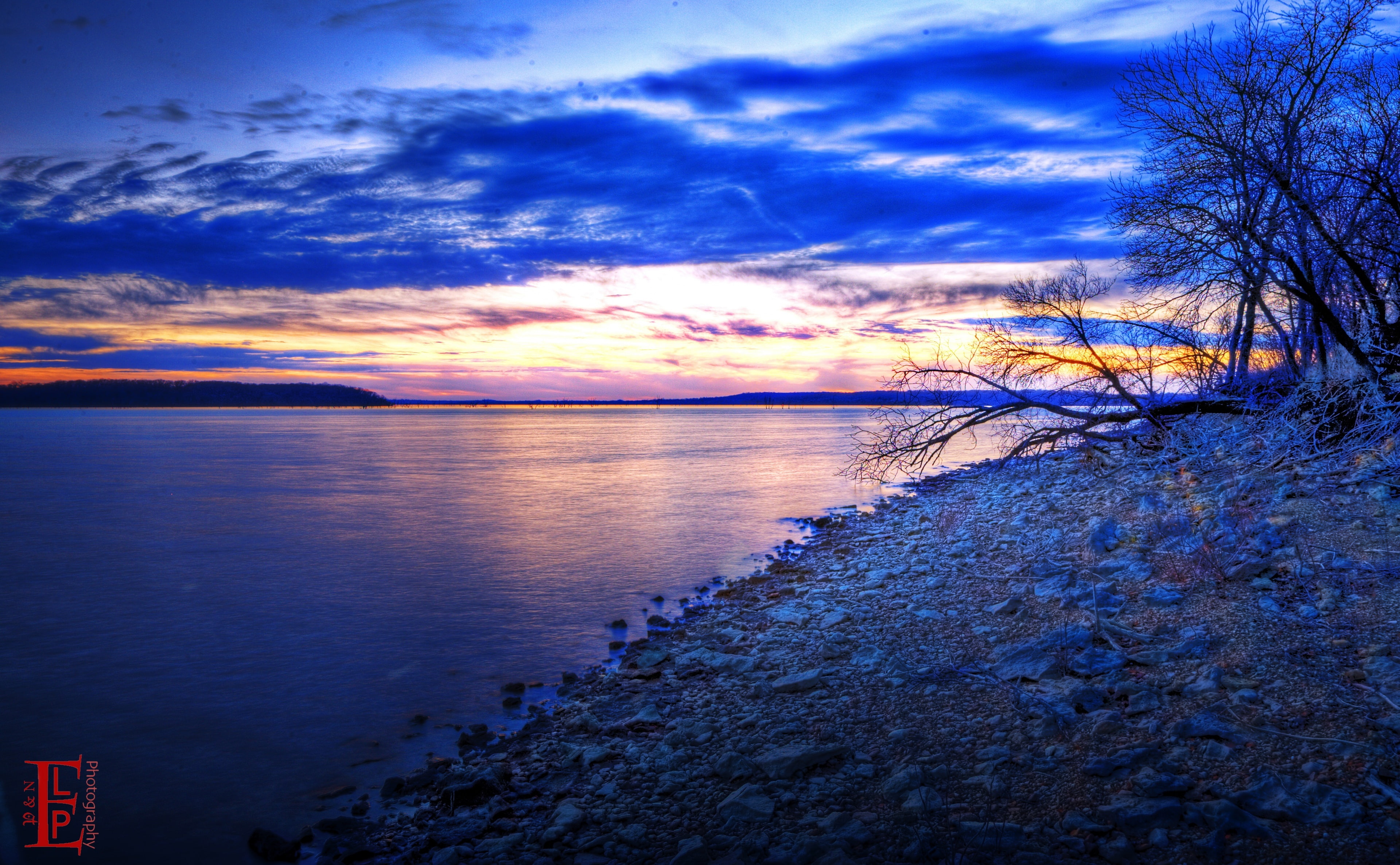trees, cloud - sky, beach, Travel, Scenery, tranquil scene, body, Lawrence, Scene, scenics - nature, reflection, sky, United States, idyllic, Sunset, sea, HD Wallpaper