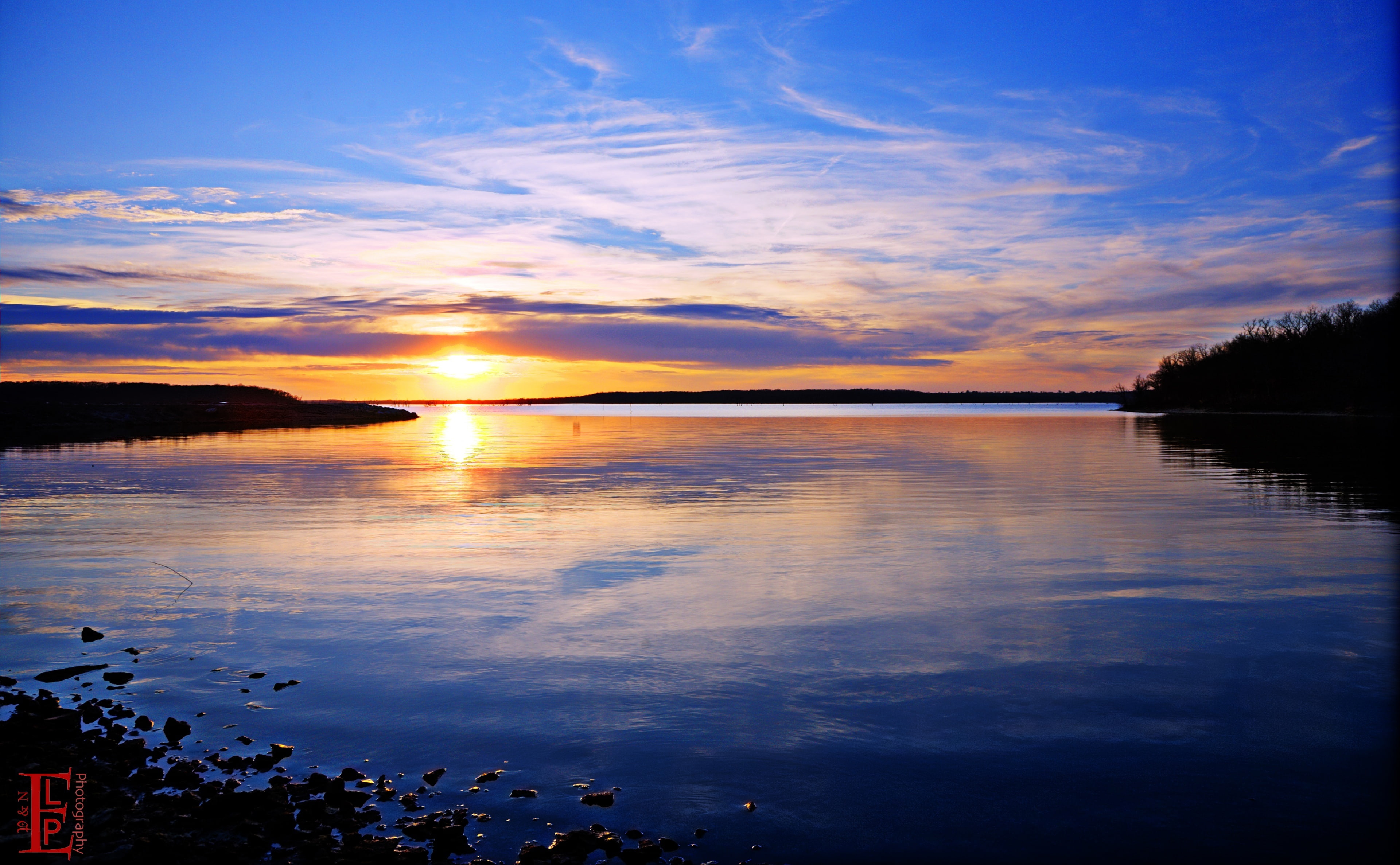 Sunset, states, body, tranquility, no people, Kansas, Scenery, United States, outdoors, travel destinations, tranquil scene, 4K, sky, Nature, scenics - nature, HD Wallpaper