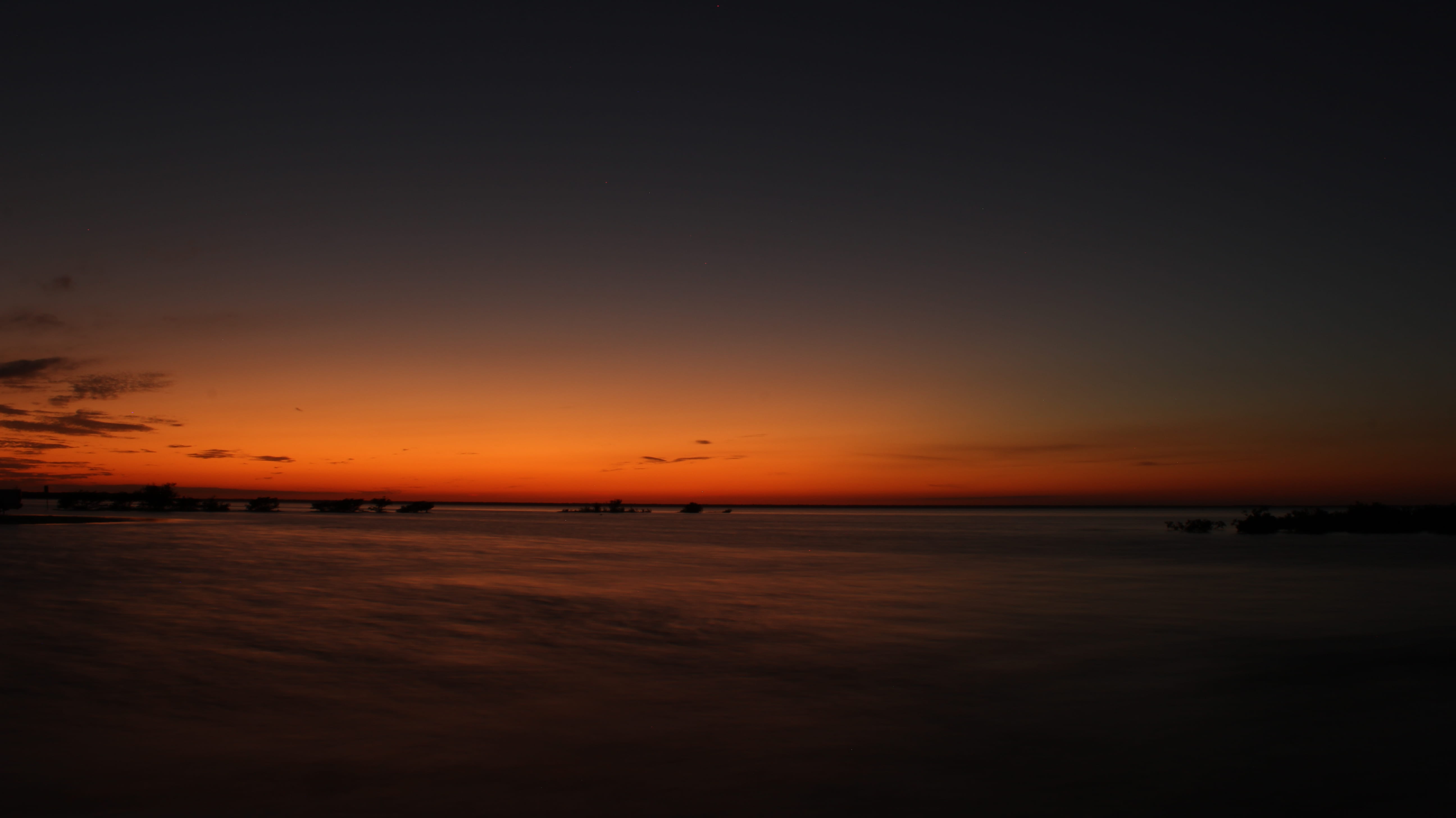no people, horizon over water, horizon, sea, waterfront, tranquility, isla blanca, dark, reflection, silhouette, copy space, idyllic, tranquil scene, scenics - nature, HD Wallpaper