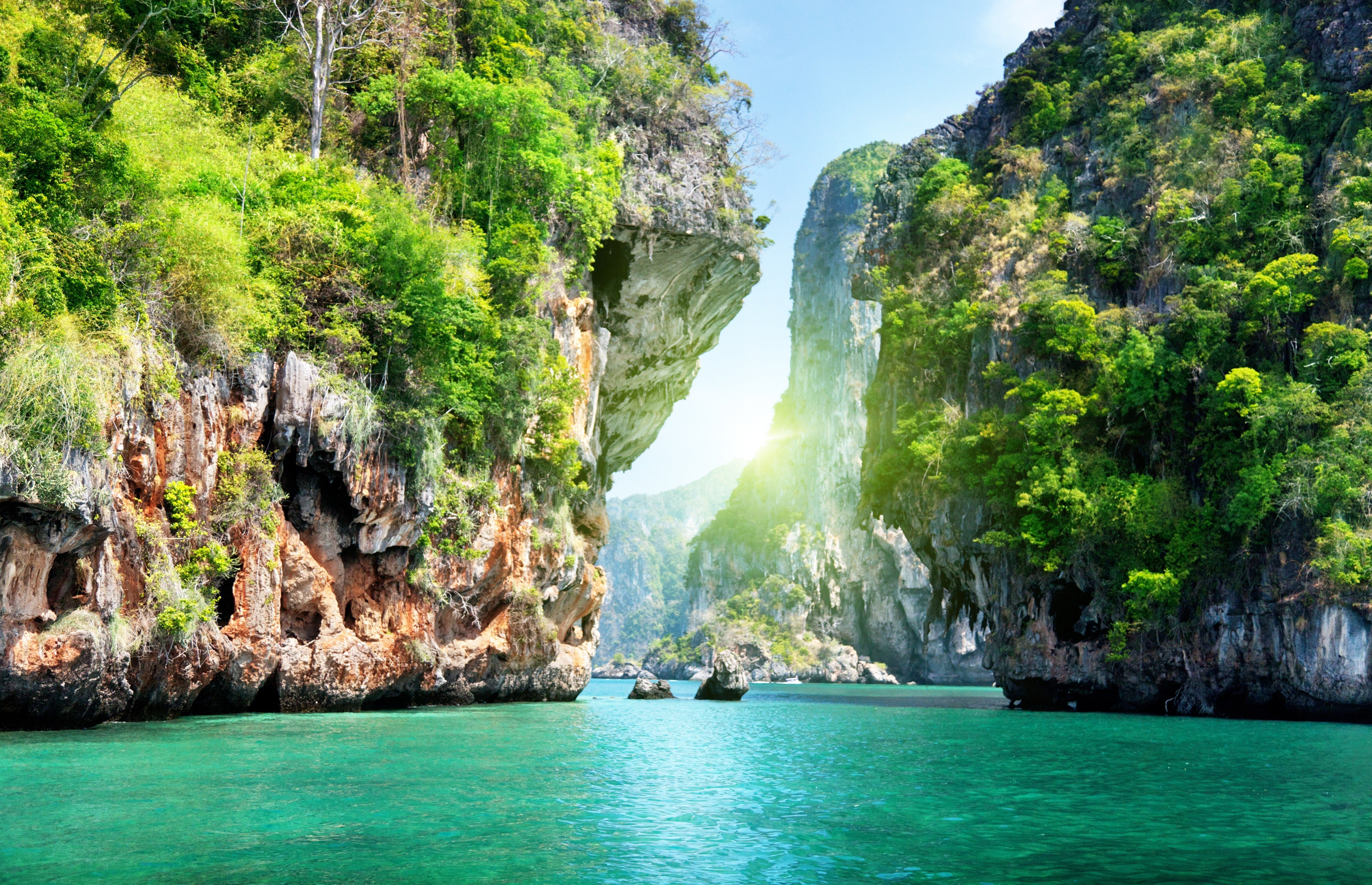 catarartas, islas, naturaleza, 5K, oceano, HD Wallpaper