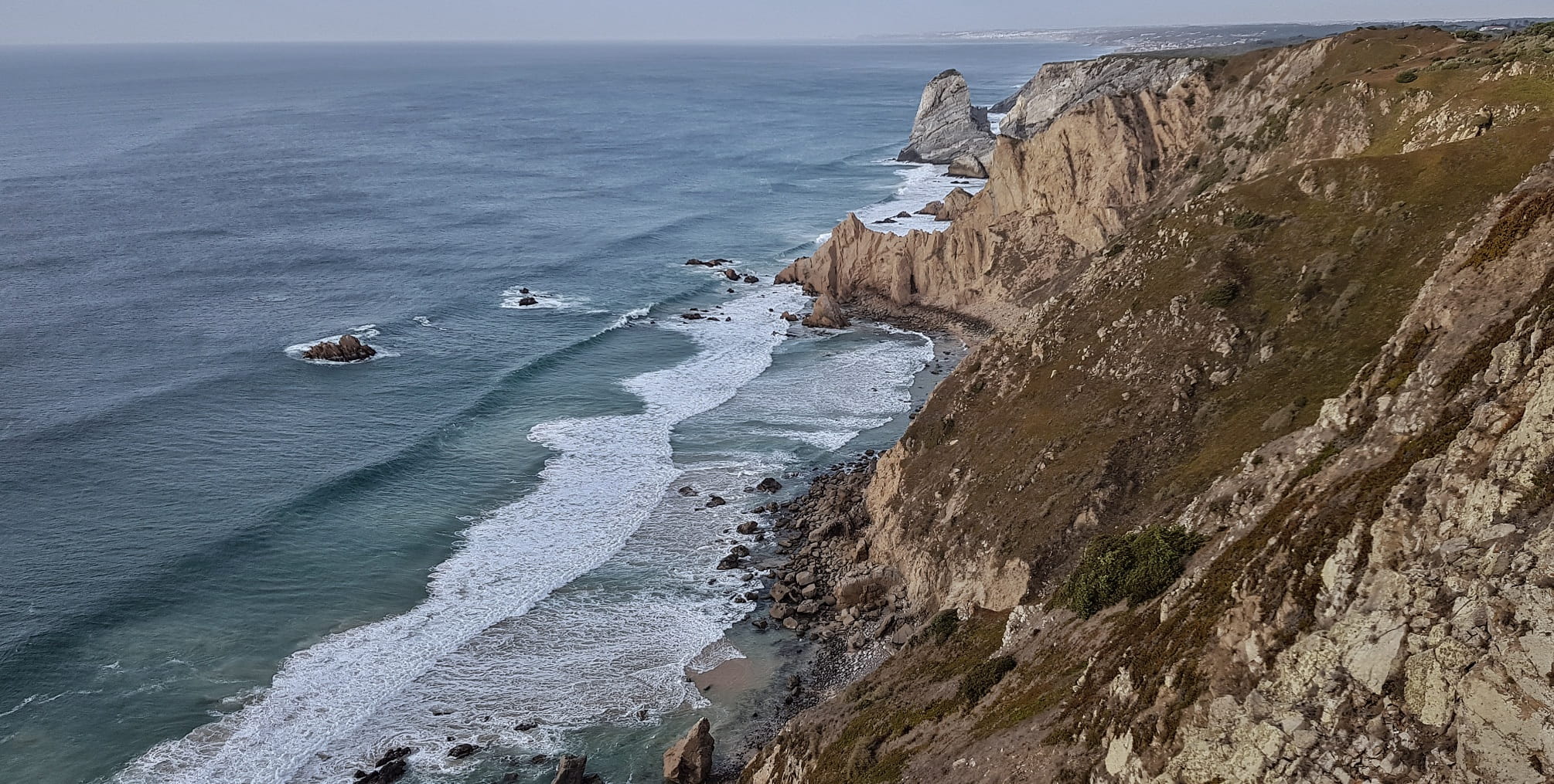 land, cabo da roca, reef, high angle view, outdoors, horizon over water, the surroundings of lisbon, yacht, scenics - nature, coast, nature, rock - object, HD Wallpaper