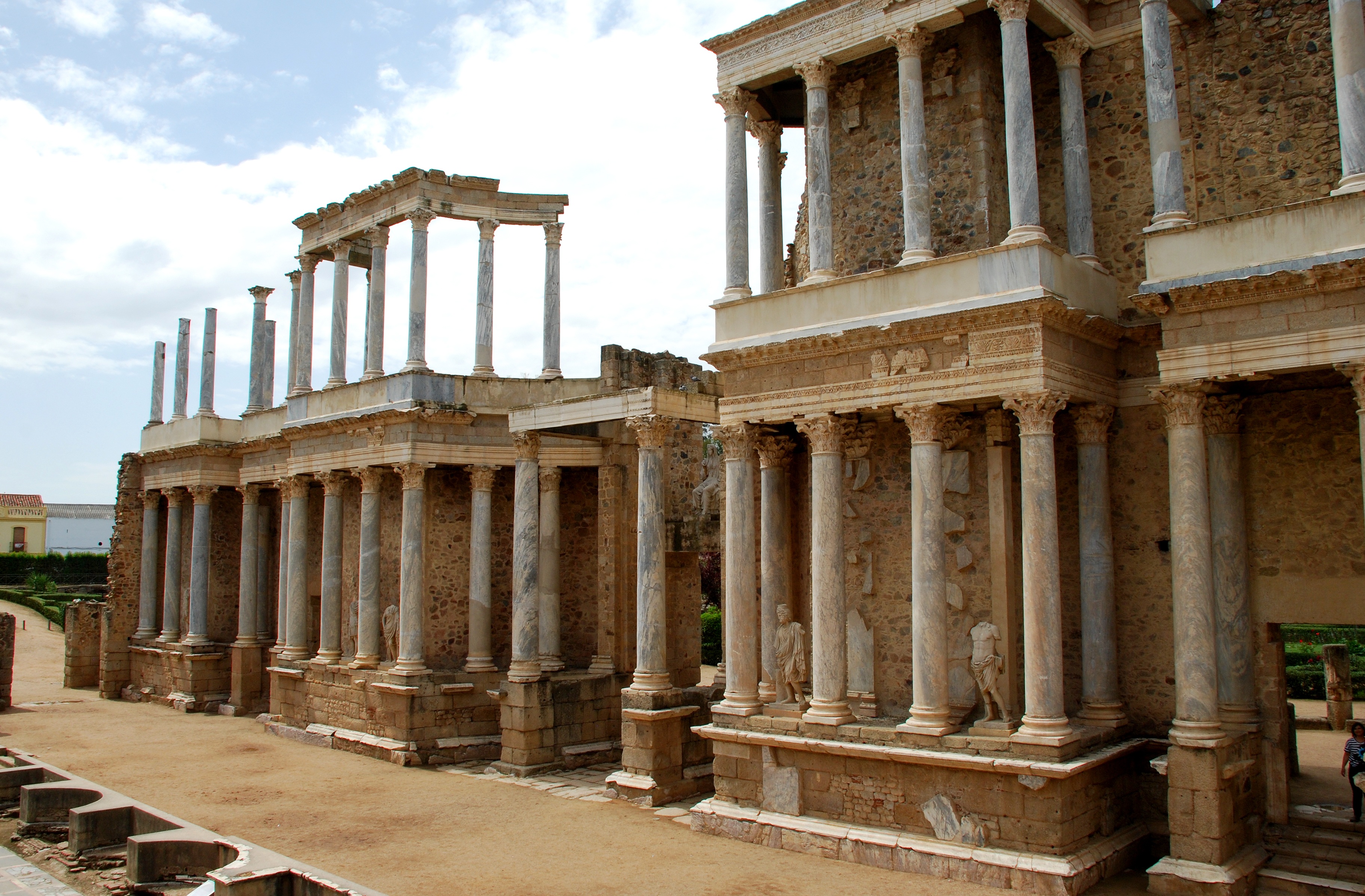 nature, architectural column, ruined, the past, place of worship, ancient, travel destinations, ancient civilization, travel, cloud - sky, day, no people, HD Wallpaper