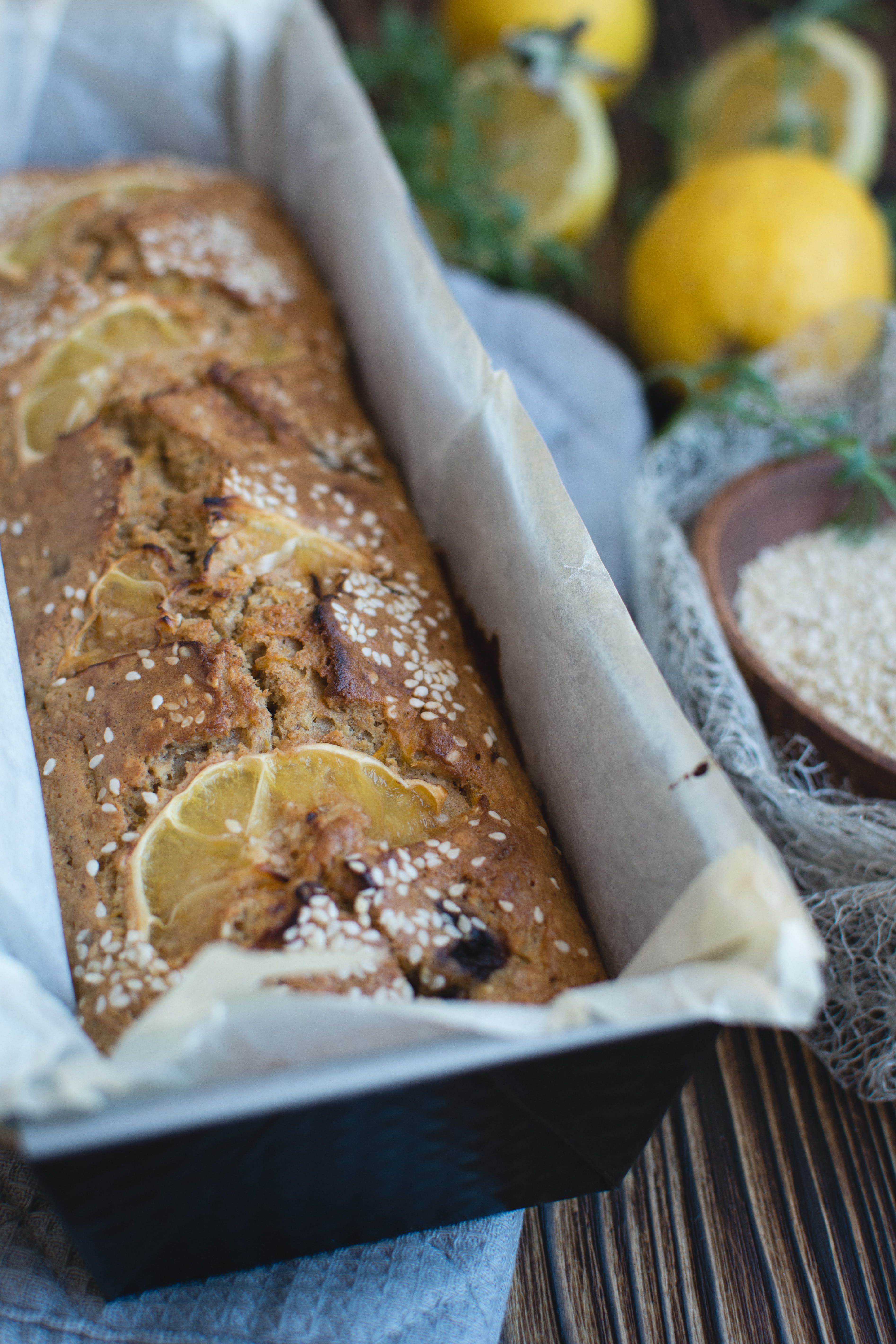 table, wood - Material, baguette, Lemon, still life, meal, bread, wellbeing, food, food and drink, 5K, cake, close-up, wood, no People, loaf of Bread, Phone HD Wallpaper