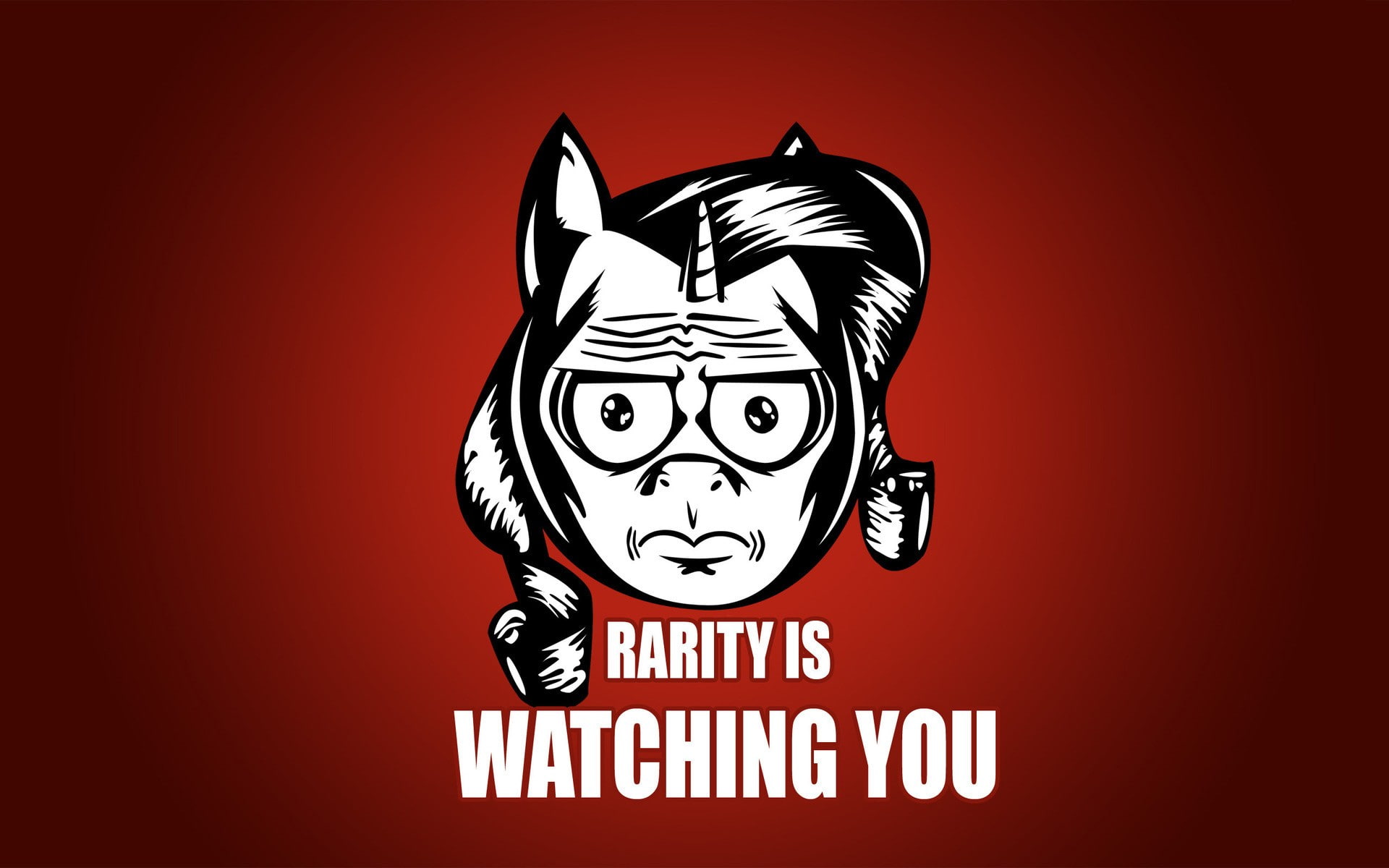 rarity, poster, my little pony, red, typography, pony, little, simple, watching, text, 1080P, HD Wallpaper