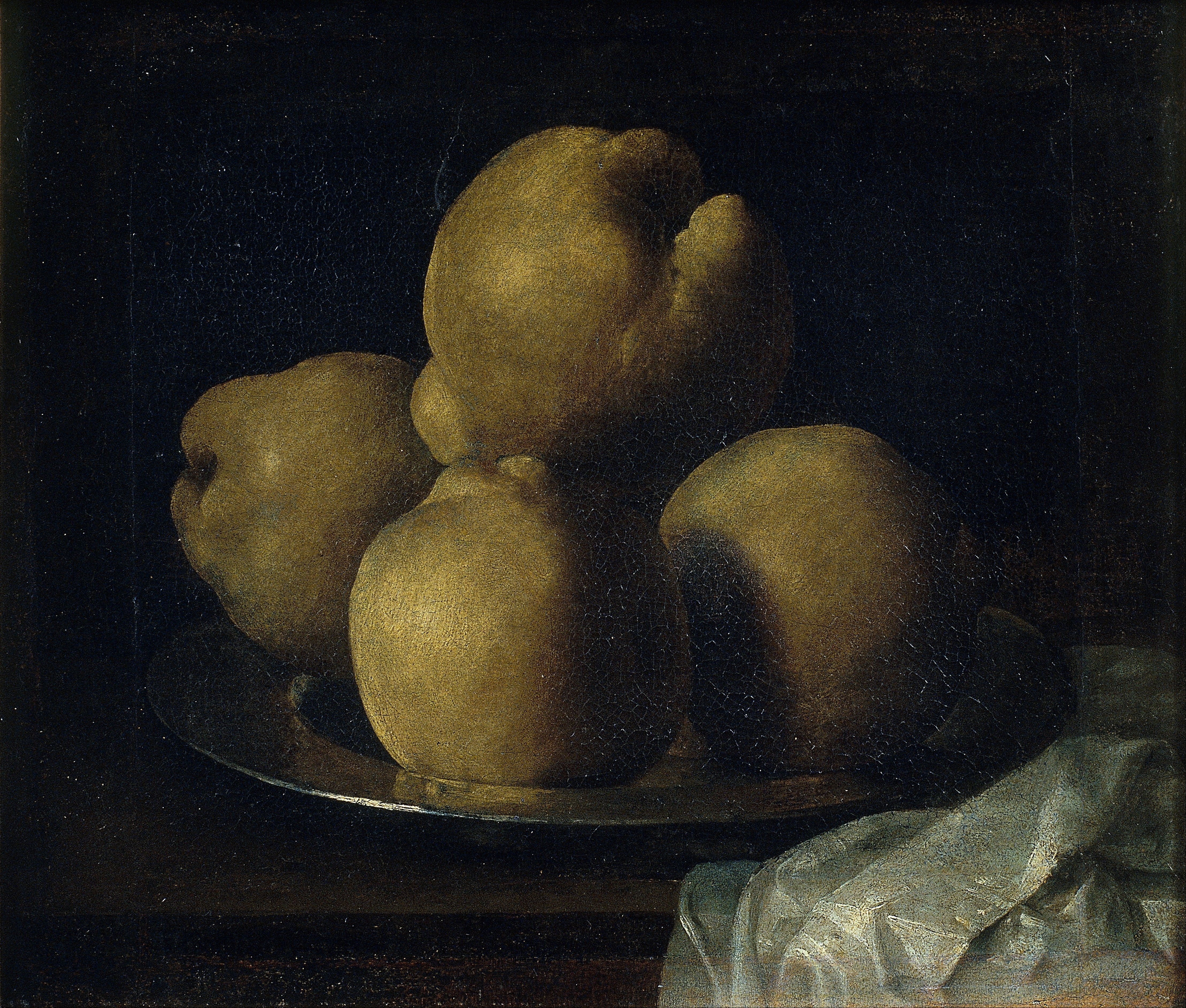 4K, Still life with ive on a platter, Francisco de Zurbaran, 1633-1664, HD Wallpaper
