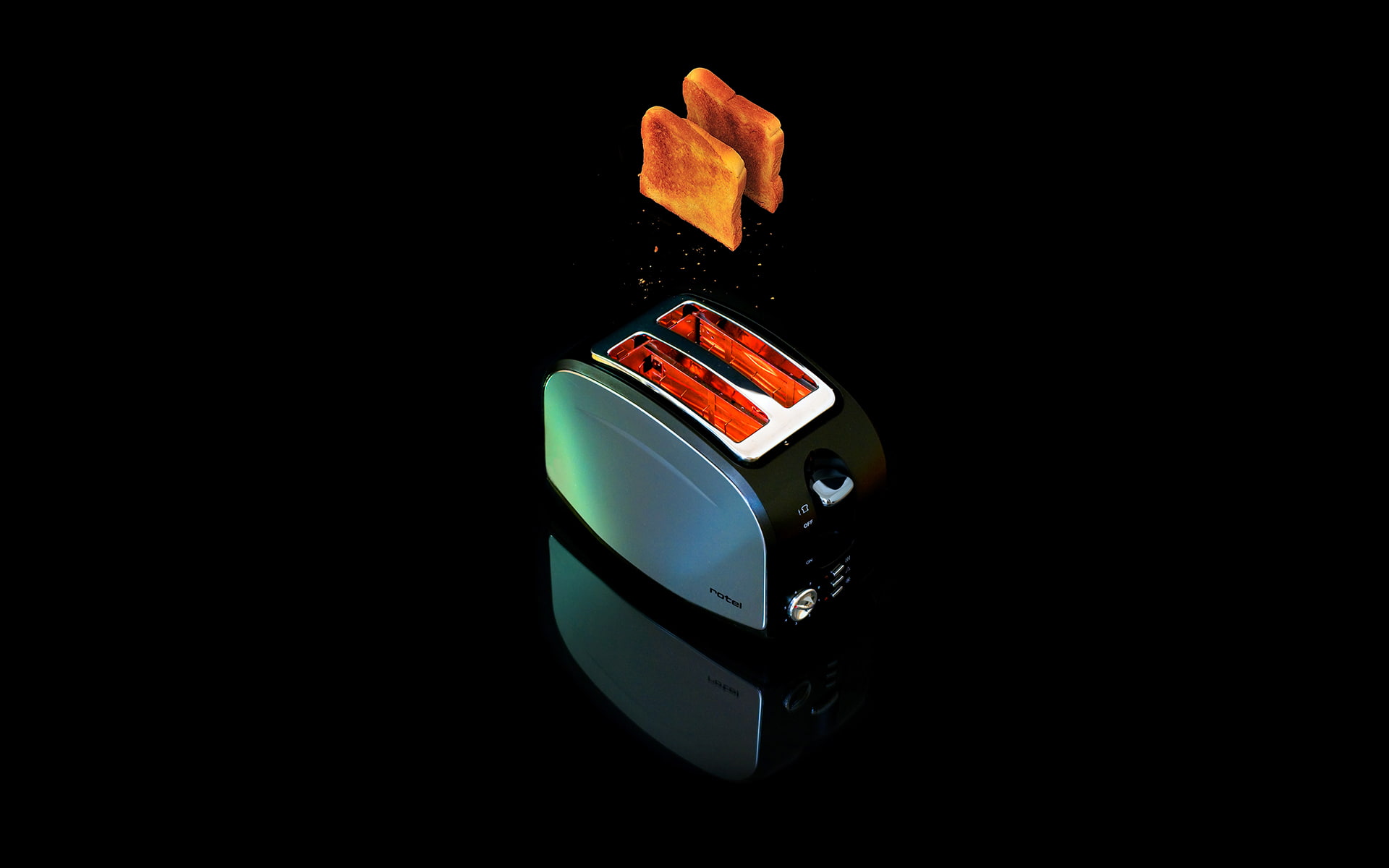 bread, heat, 1080P, toast, electric, toaster, fire, HD Wallpaper