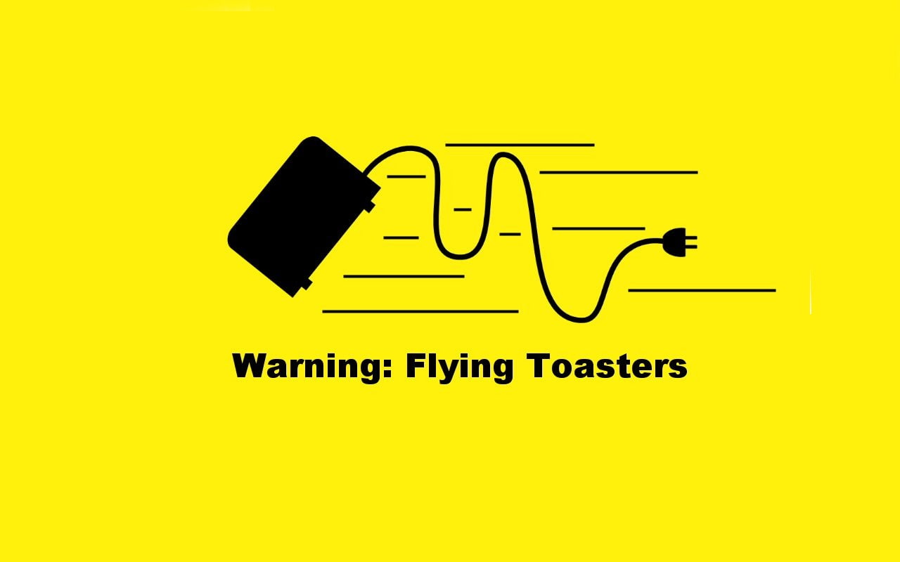 humor, quote, 720P, minimalism, toaster, yellow background, HD Wallpaper
