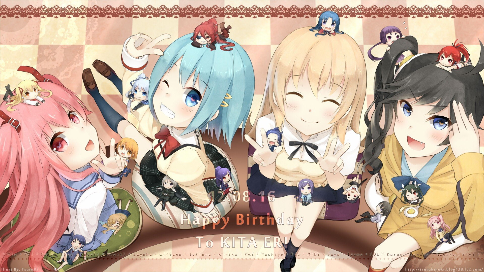 shoujo, karen, toradora, cube, girls, kawashima, ami, kanade, magica, sayaka, araragi, pink, blue, takanashi, miki, mayo, short, nao, chibi, papa, madoka, HD Wallpaper