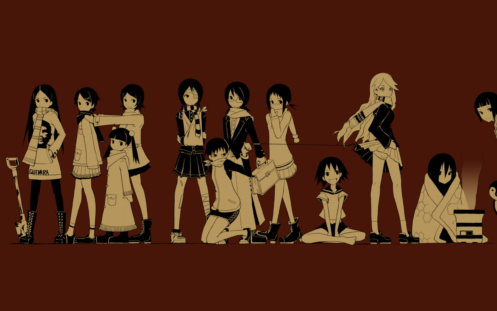 Nami Hitou, Matoi Tsunetsuki, Abiru Kobushi, Harumi Fujiyoshi, Meru Otonashi, Sayonara, Kafuka Fuura, Ai Kaga, Anime, Mayo Mitama, Chiri Kitsu, Kaere Kimura, HD Wallpaper
