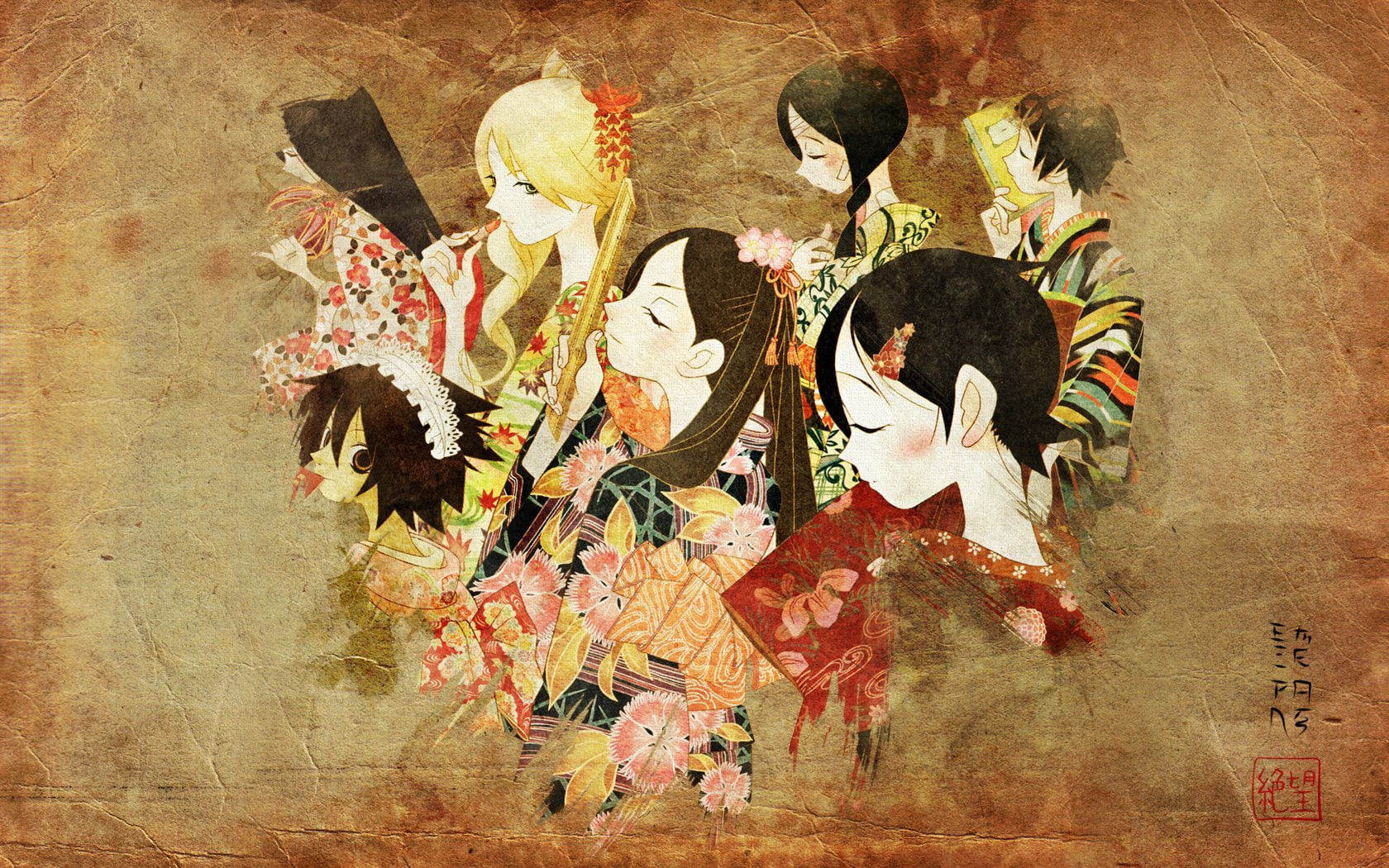 Anime, Kafuka Fuura, Abiru Kobushi, Zetsubou-Sensei, Sayonara, Kaere Kimura, Tarou Sekiutsu, Kiri Komori, 720P, Matoi Tsunetsuki, Chiri Kitsu, HD Wallpaper