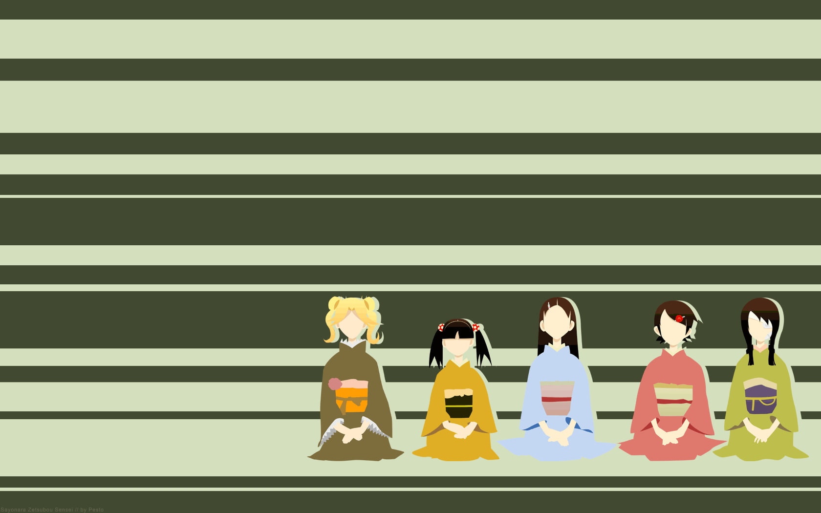 Chiri Kitsu, Abiru Kobushi, Meru Otonashi, 720P, Anime, Sayonara, Kaere Kimura, Kafuka Fuura, Zetsubou-Sensei, HD Wallpaper