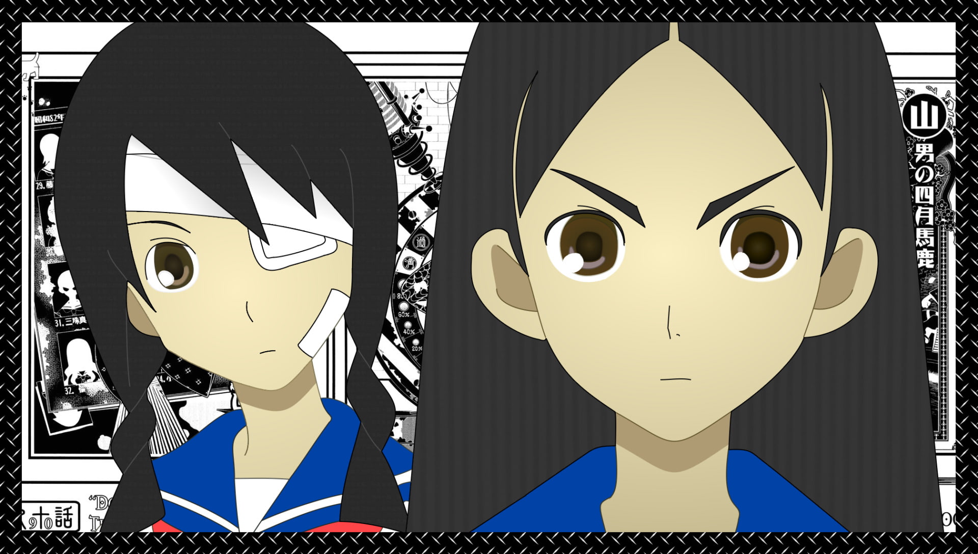 Sayonara, Anime, Abiru Kobushi, Chiri Kitsu, Zetsubou-Sensei, 1080P, HD Wallpaper