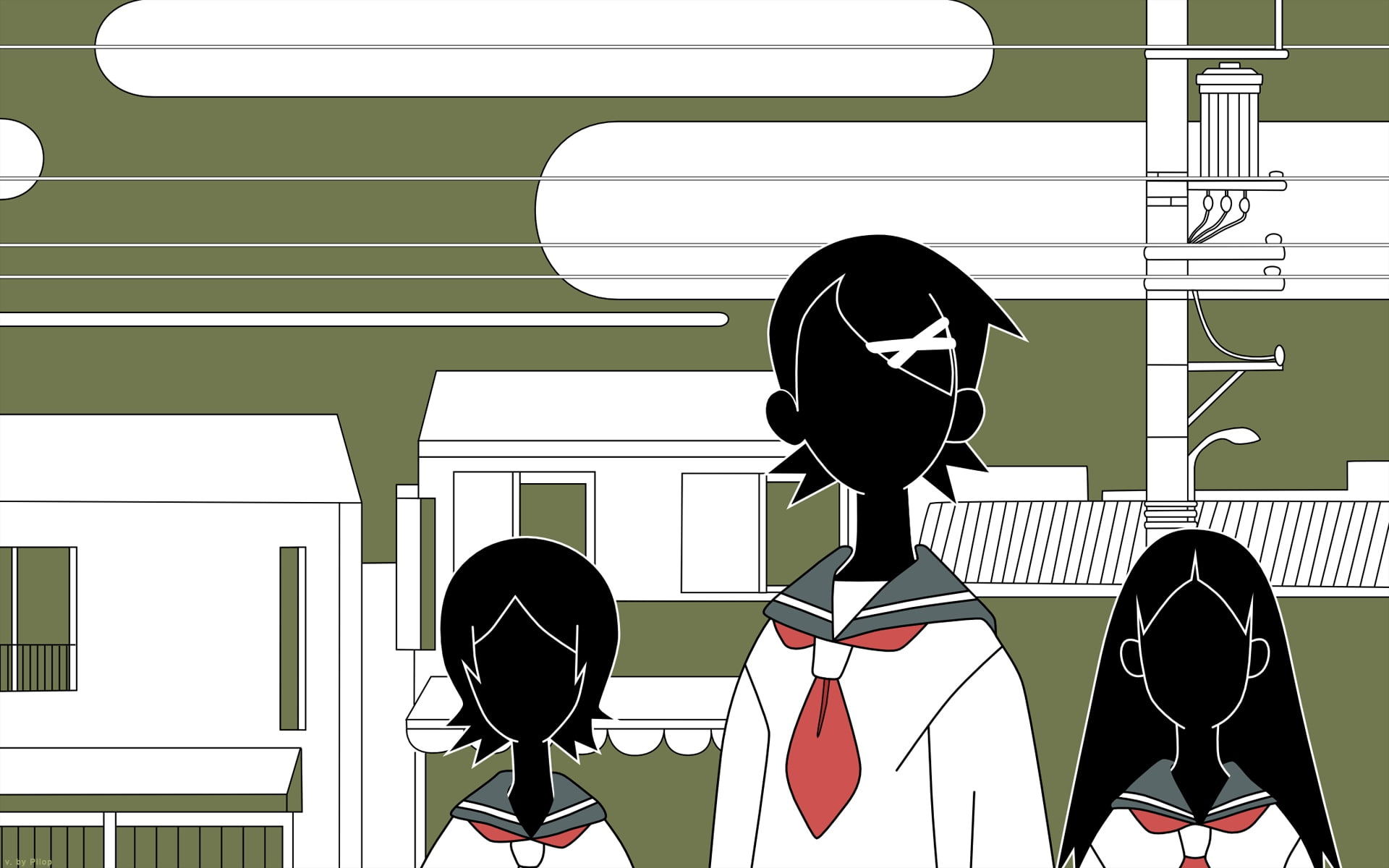 Nami Hitou, Chiri Kitsu, Kafuka Fuura, 1080P, Sayonara, Anime, Zetsubou-Sensei, HD Wallpaper