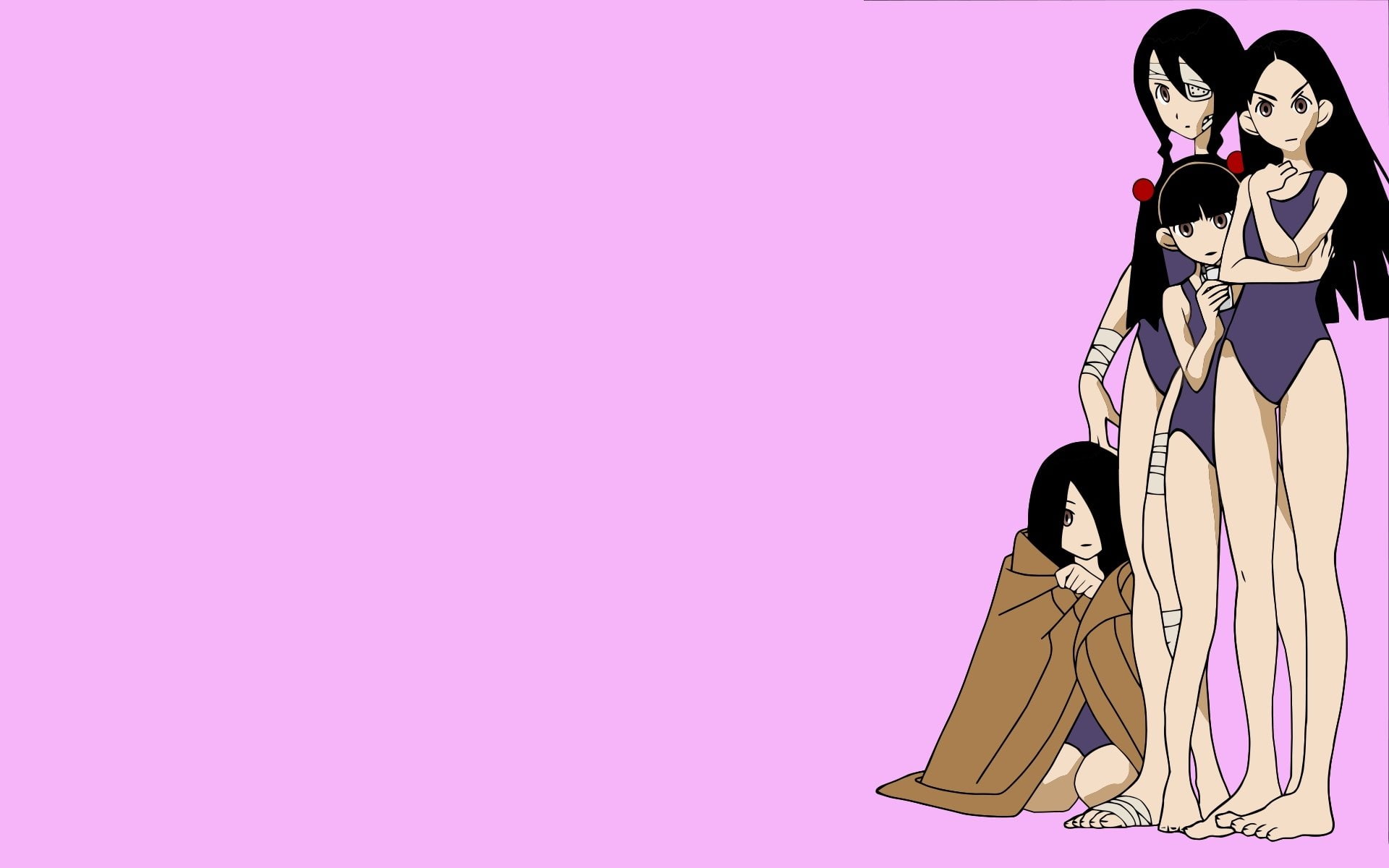 Anime, Abiru Kobushi, Meru Otonashi, Chiri Kitsu, Sayonara, 1080P, Kiri Komori, Zetsubou-Sensei, HD Wallpaper