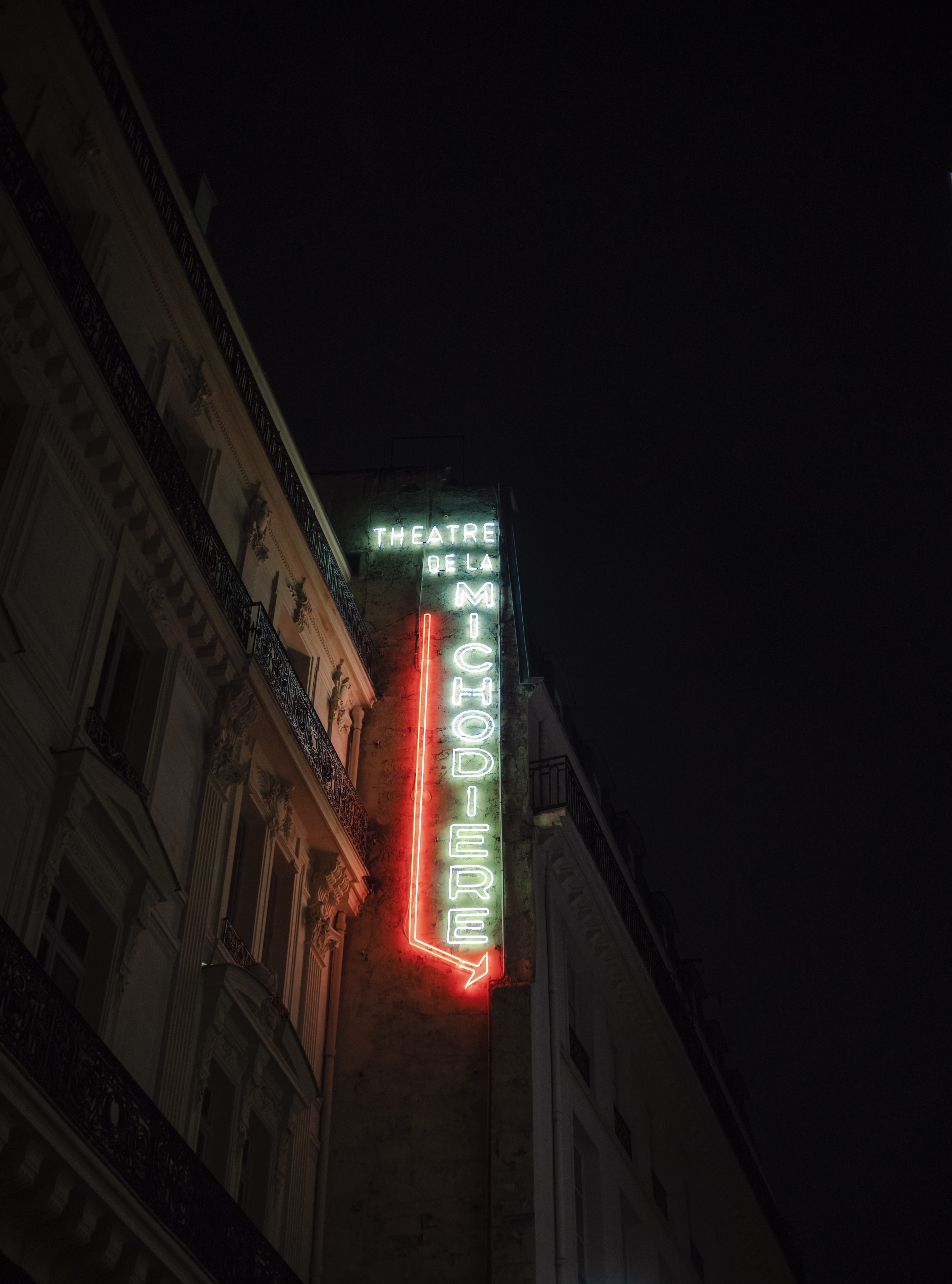 paris, tall - high, built structure, night light, communication, dark, alphabet, white, copy space, france, building, sky, vibrant, building exterior, light, Phone HD Wallpaper