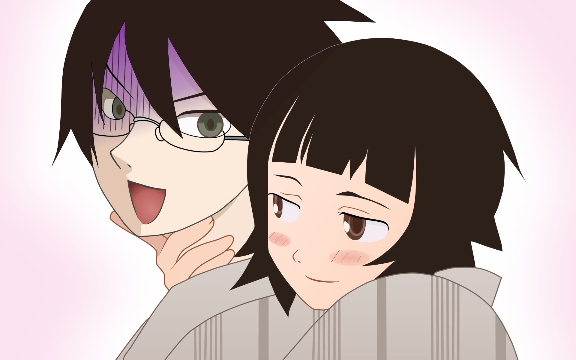 Zetsubou-Sensei, 1080P, Sayonara, Nozomu Itoshiki, Matoi Tsunetsuki, Anime, HD Wallpaper