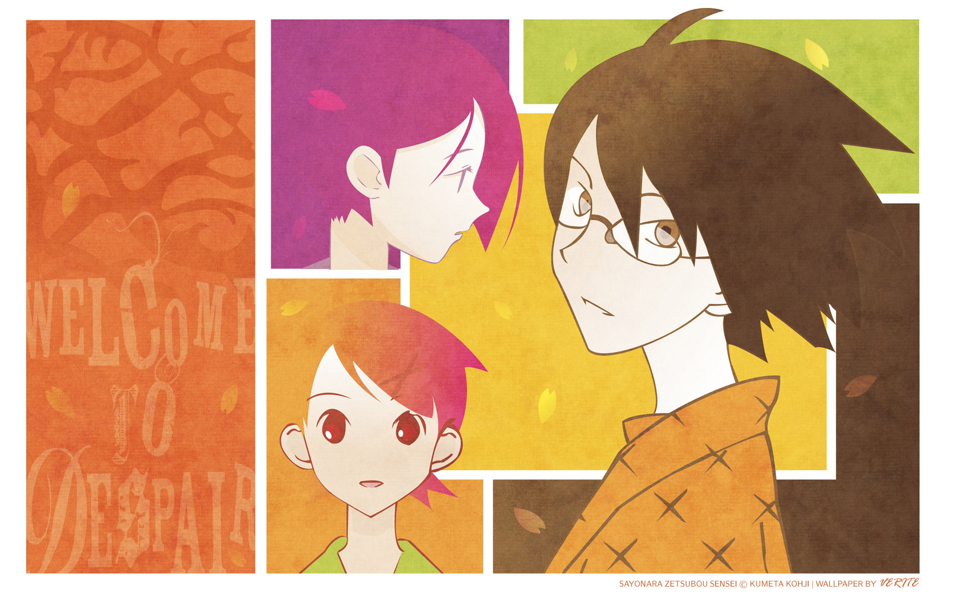 1080P, Sayonara, Kafuka Fuura, Zetsubou-Sensei, Anime, Chie Arai, Nozomu Itoshiki, HD Wallpaper