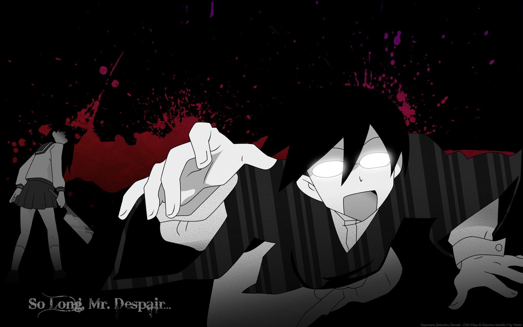 Anime, Chiri Kitsu, 720P, Sayonara, Zetsubou-Sensei, Nozomu Itoshiki, HD Wallpaper