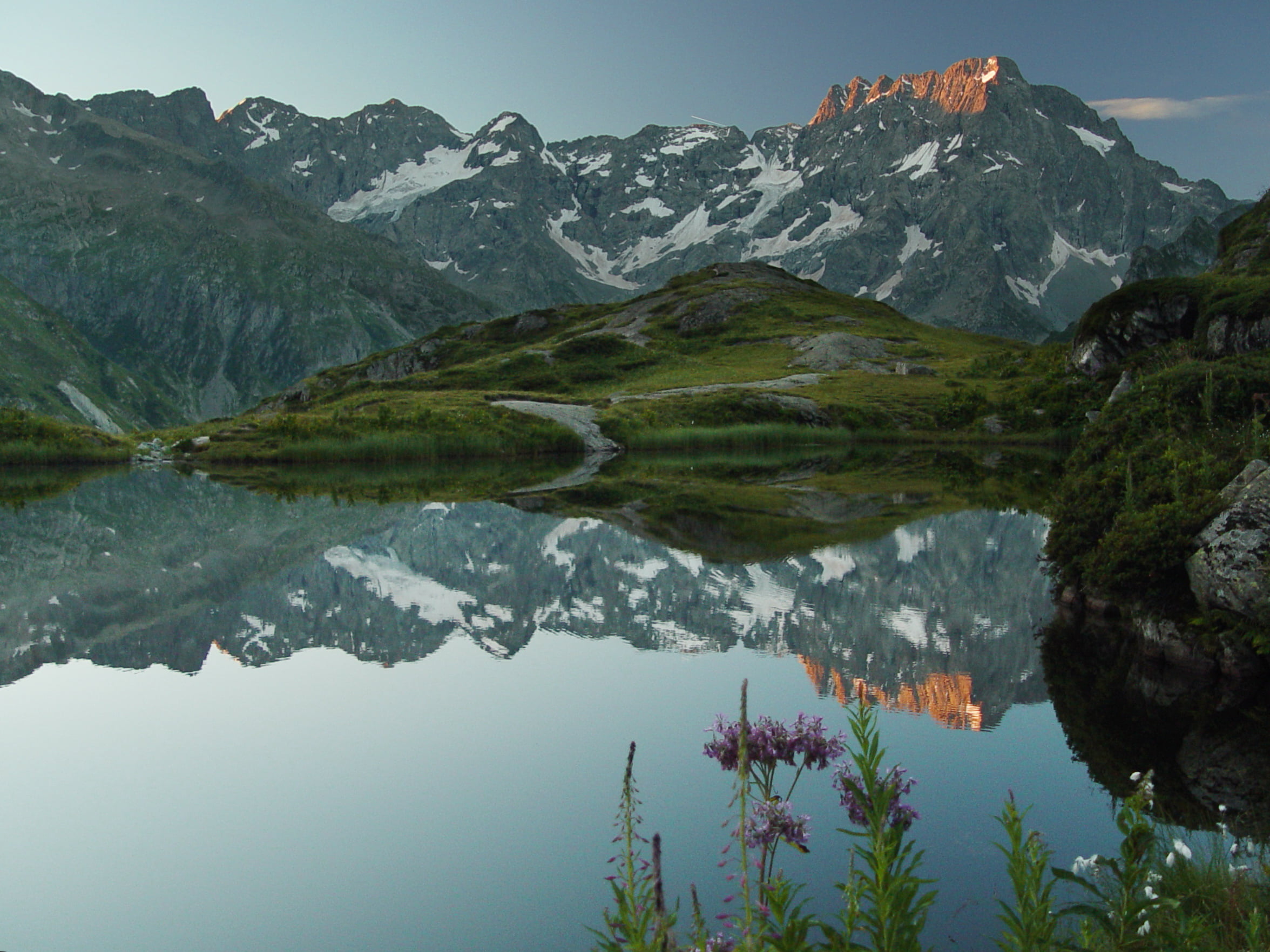 lake, water, scenics, photography, 1080P, snow, Alps, european Alps, Le lac, Lauzon, outdoors, Hautes Alpes, mountains, Sirac, green Color, montagnes, HD Wallpaper