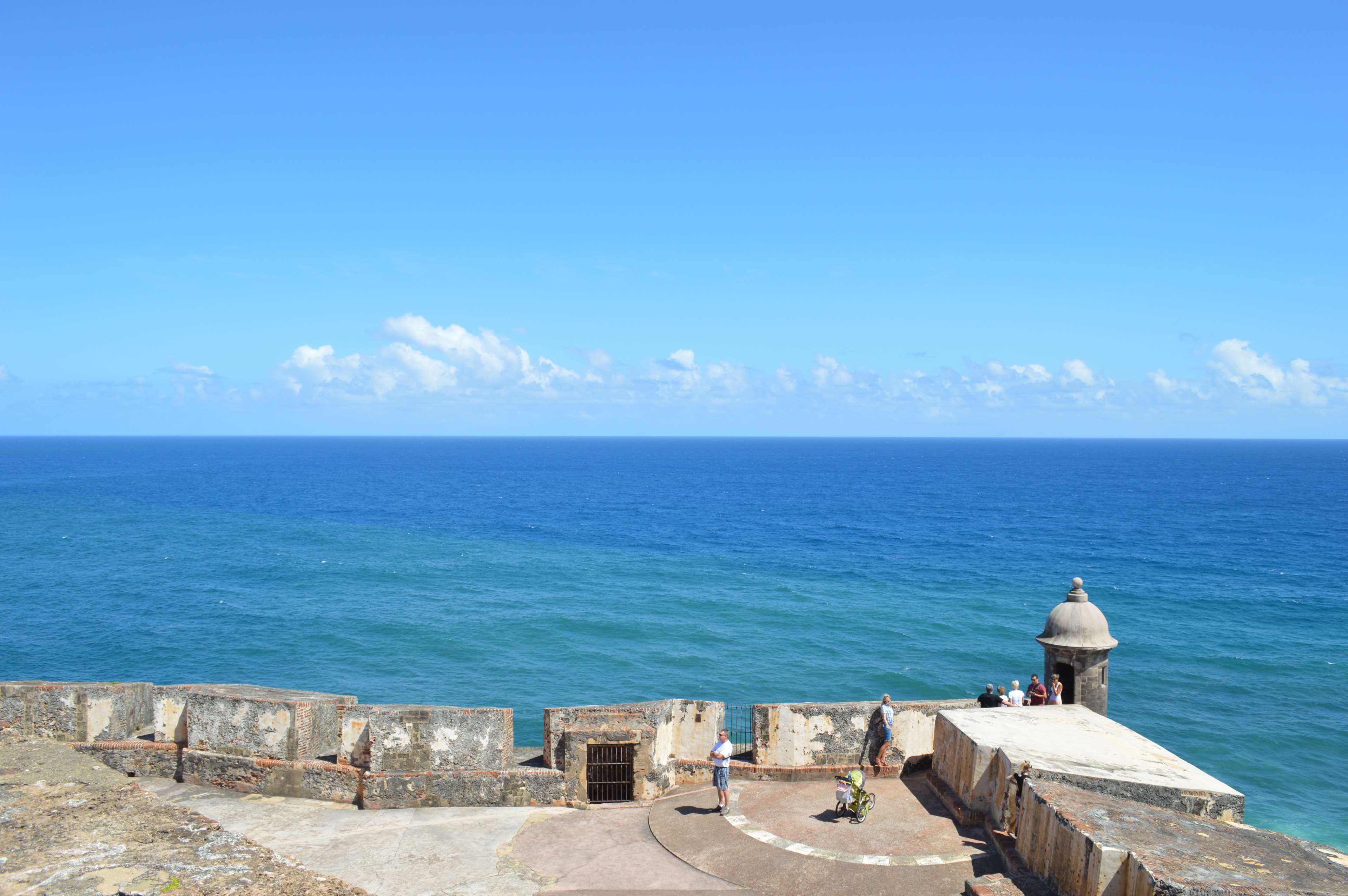 architecture, tranquility, day, horizon over water, sea, nature, castillo san felipe del morro, sky, 4K, cloud - sky, water, no people, blue, scenics - nature, HD Wallpaper