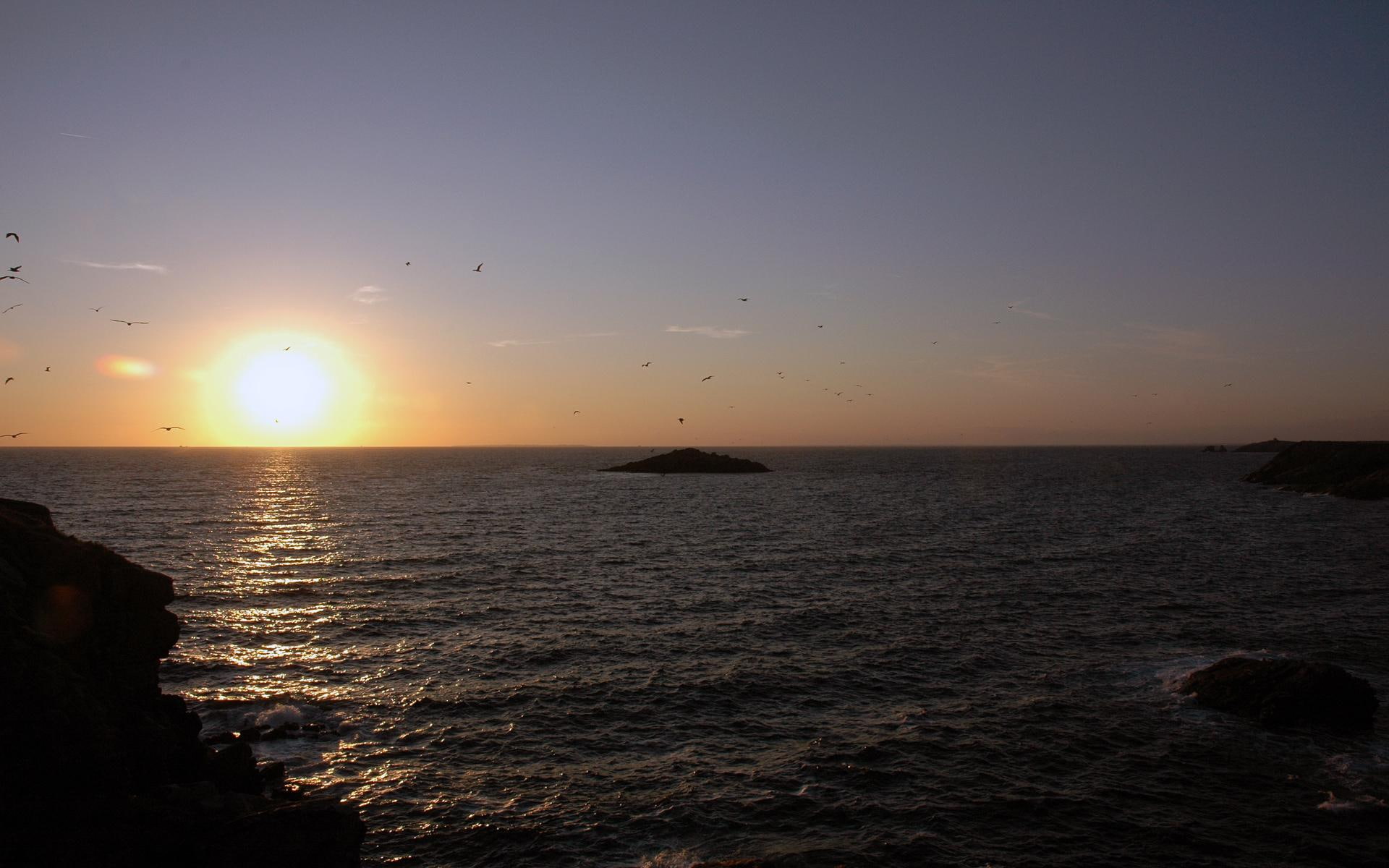nature, el, 3d and abstract, 1080P, beautiful, landscape, sunset, amazing, dorado, ocean, HD Wallpaper