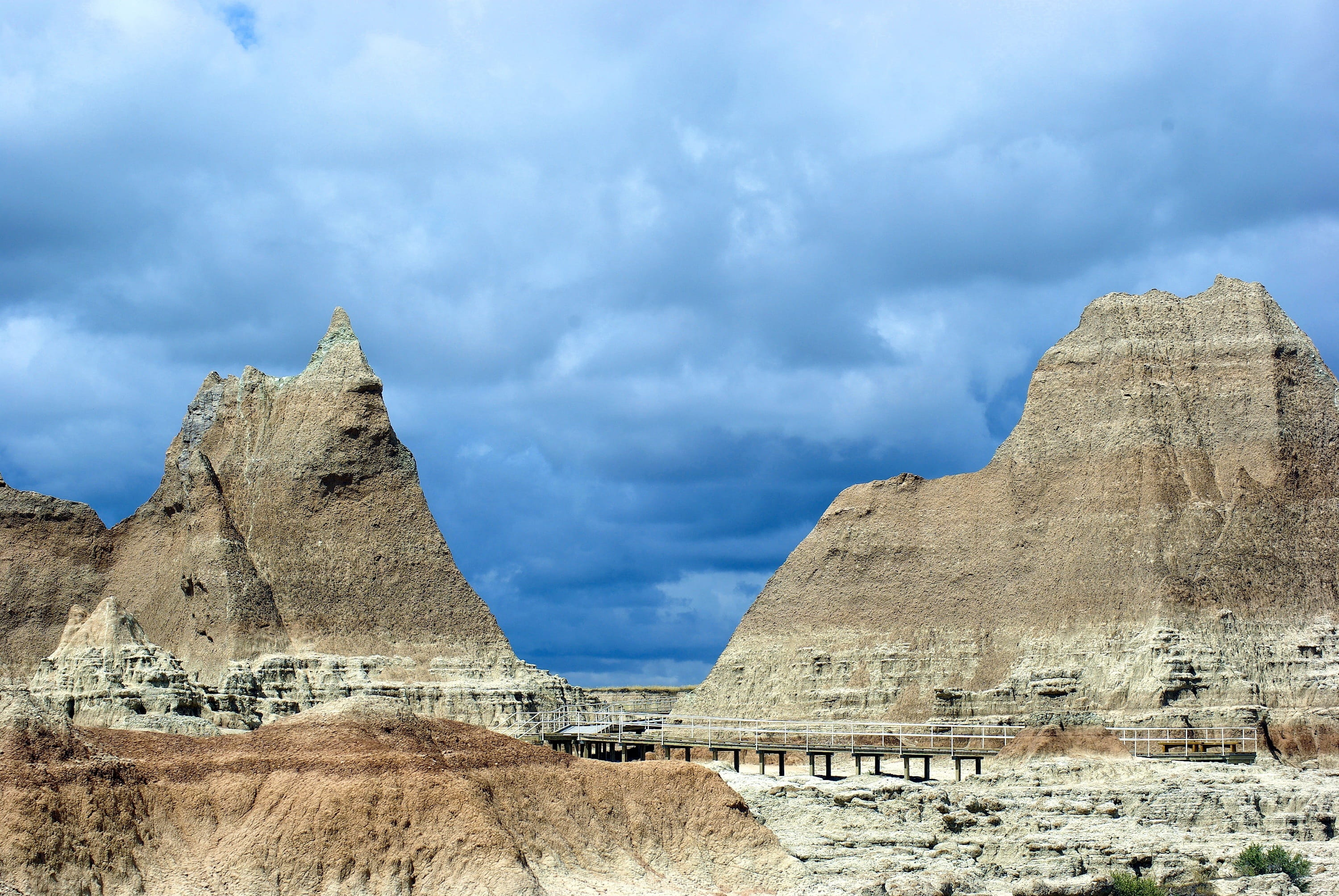 landscape, beauty in nature, storm, nature, climate, tranquil scene, badlands, non-urban scene, formations, usa, 2K, travel destinations, tranquility, HD Wallpaper