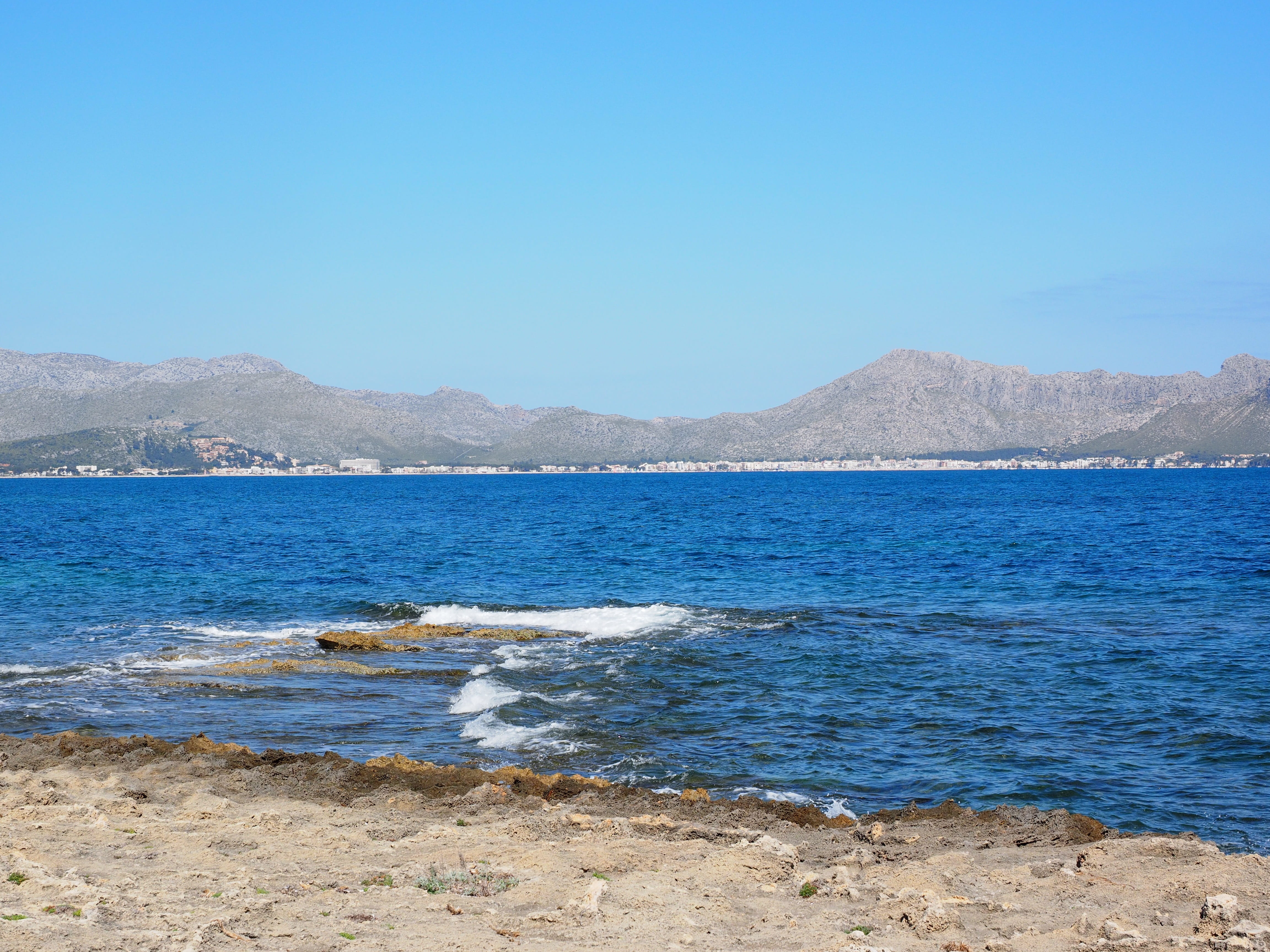 Pollensa, clear sky, environment, bay of pollensa, es clot, day, land, water, Sea, Bay, mountain, sky, tranquility, scenics - nature, nature, sand, alcúdia, HD Wallpaper