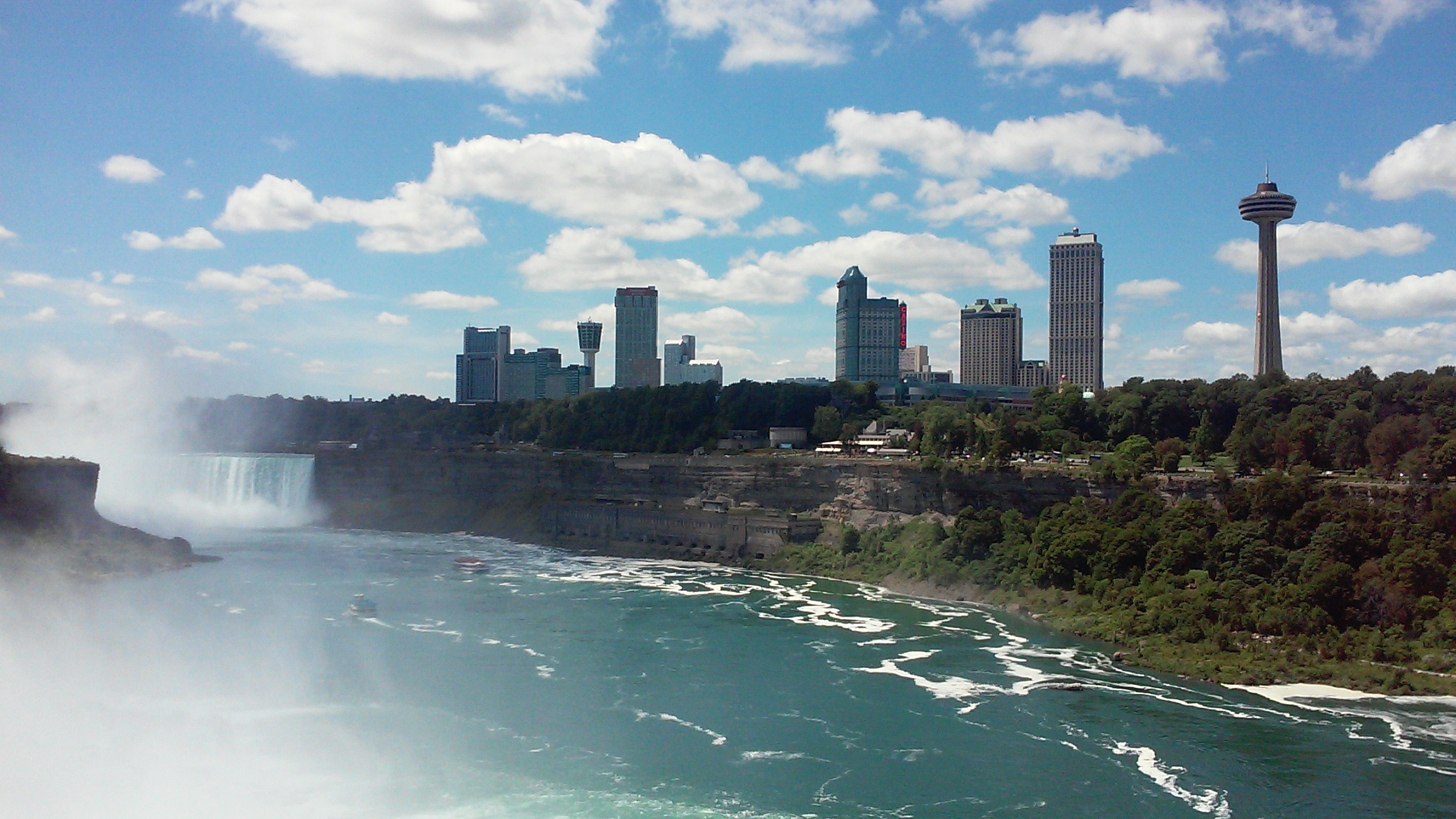 canada, cityscape, tourism, outdoors, power in nature, cloud - sky, landscape, flowing water, ontario, building exterior, architecture, lake, building, HD Wallpaper