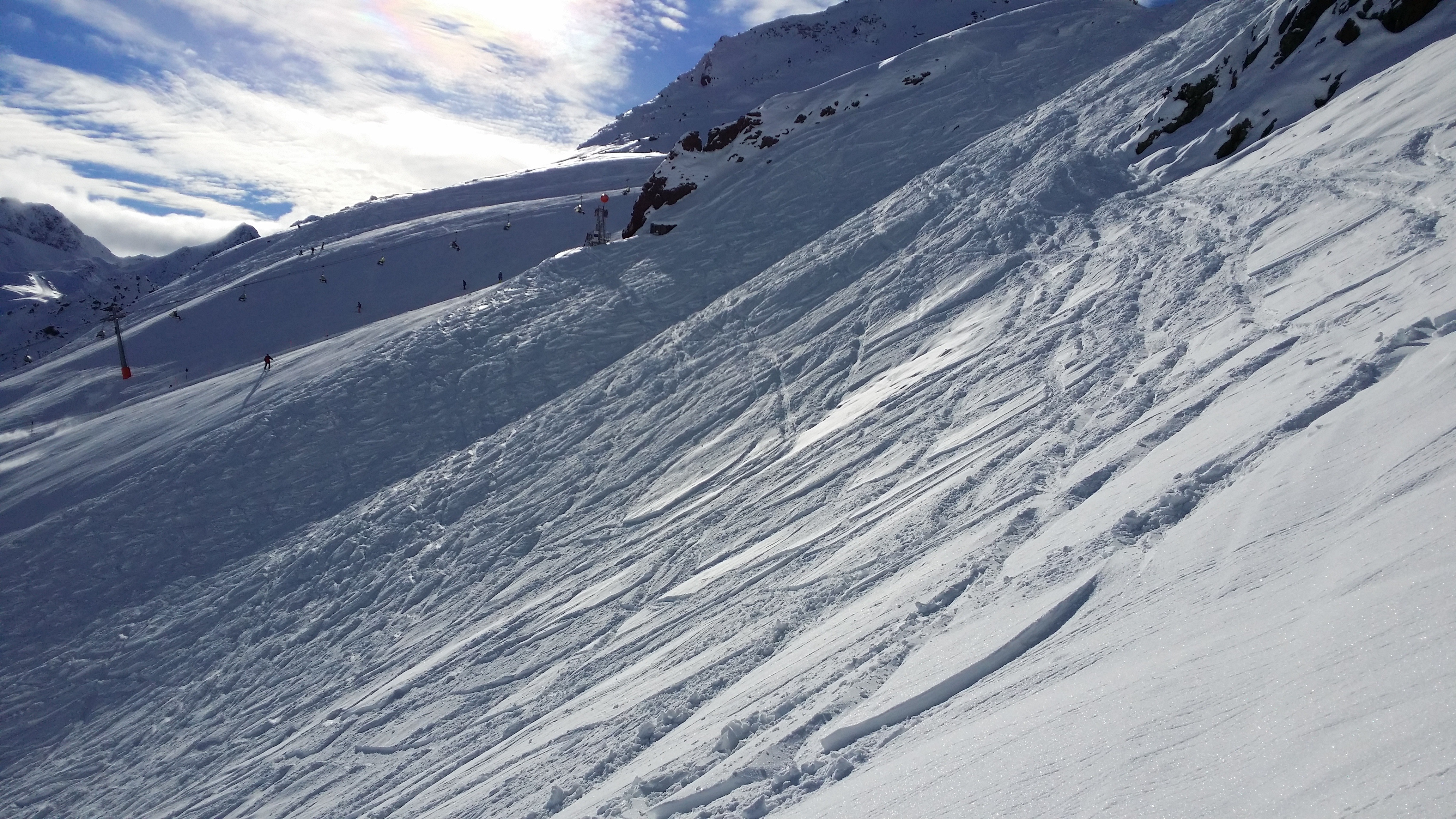 boarders, dom, ride, ski area, holiday, new zealand, wintry, cold temperature, lift, winter sport, sport, nature, unrecognizable person, runway, sky, mountain range, HD Wallpaper