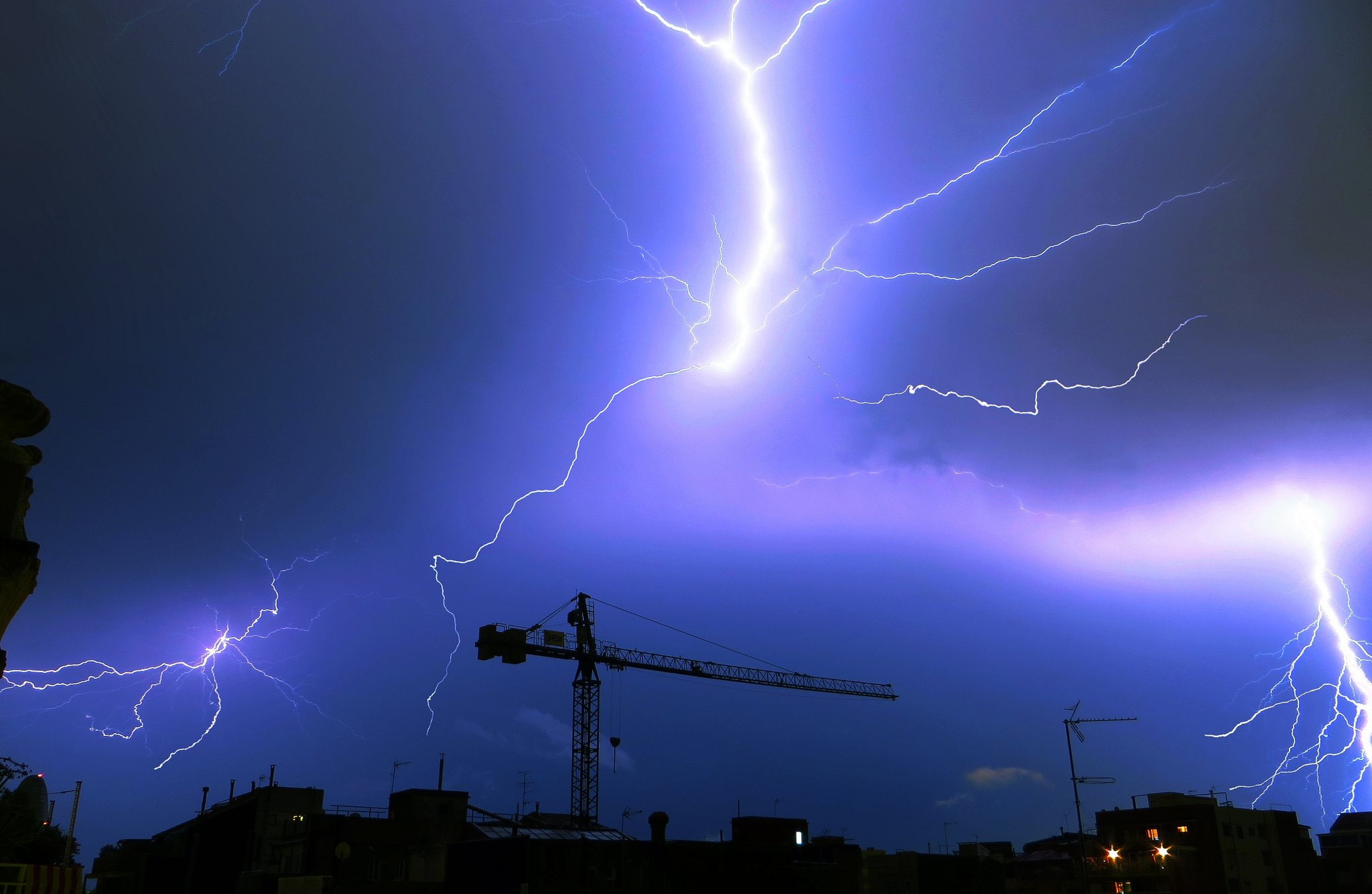storn, eclair, nature, flash, thunder, nuit, lightning, sky, walppaper, night, 1080P, foudre, HD Wallpaper