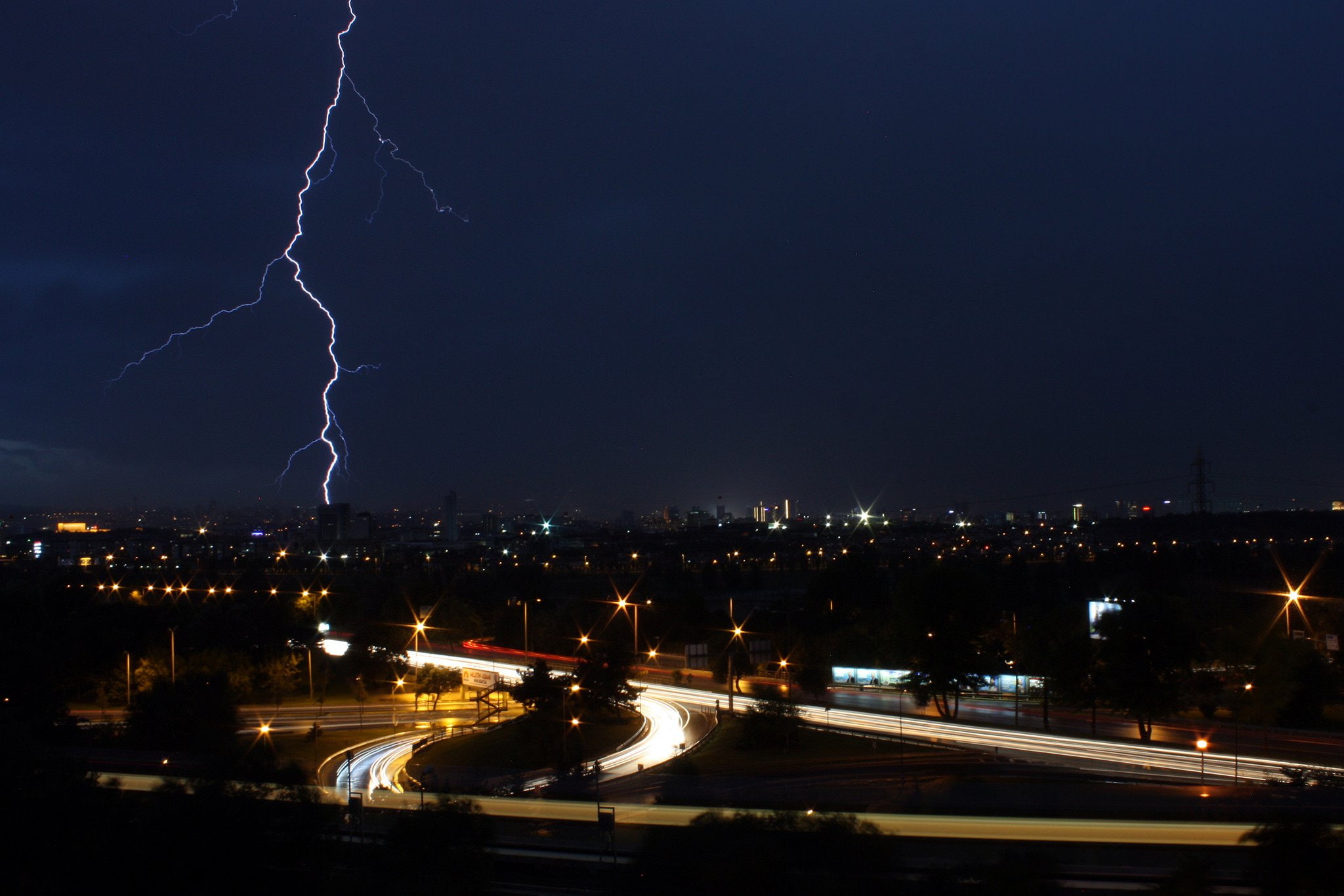 nuit, lightning, 1080P, nature, sky, foudre, walppaper, night, thunder, storn, flash, eclair, HD Wallpaper