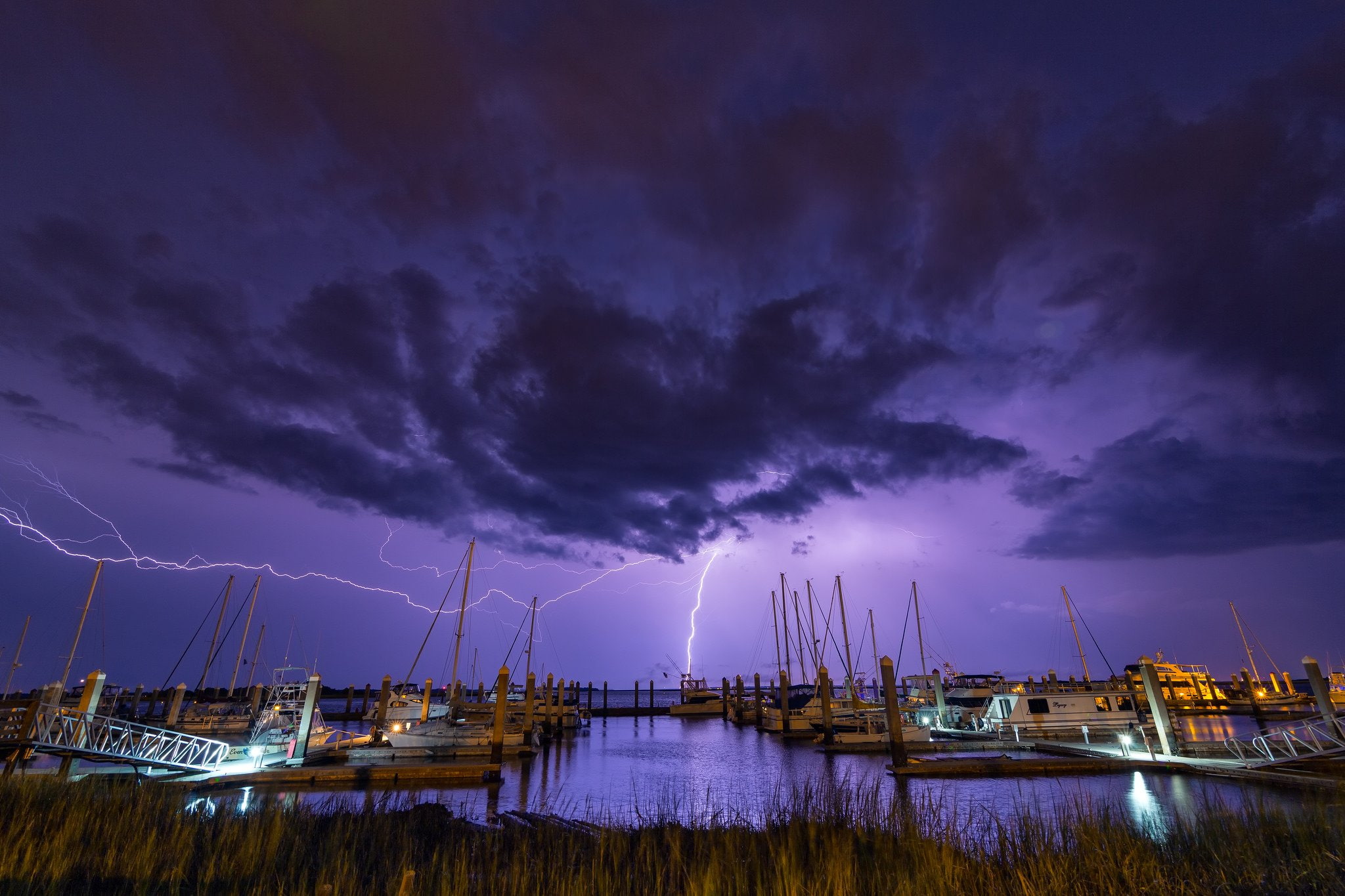 lightning, sky, walppaper, storn, flash, 1080P, thunder, eclair, foudre, night, nature, nuit, HD Wallpaper