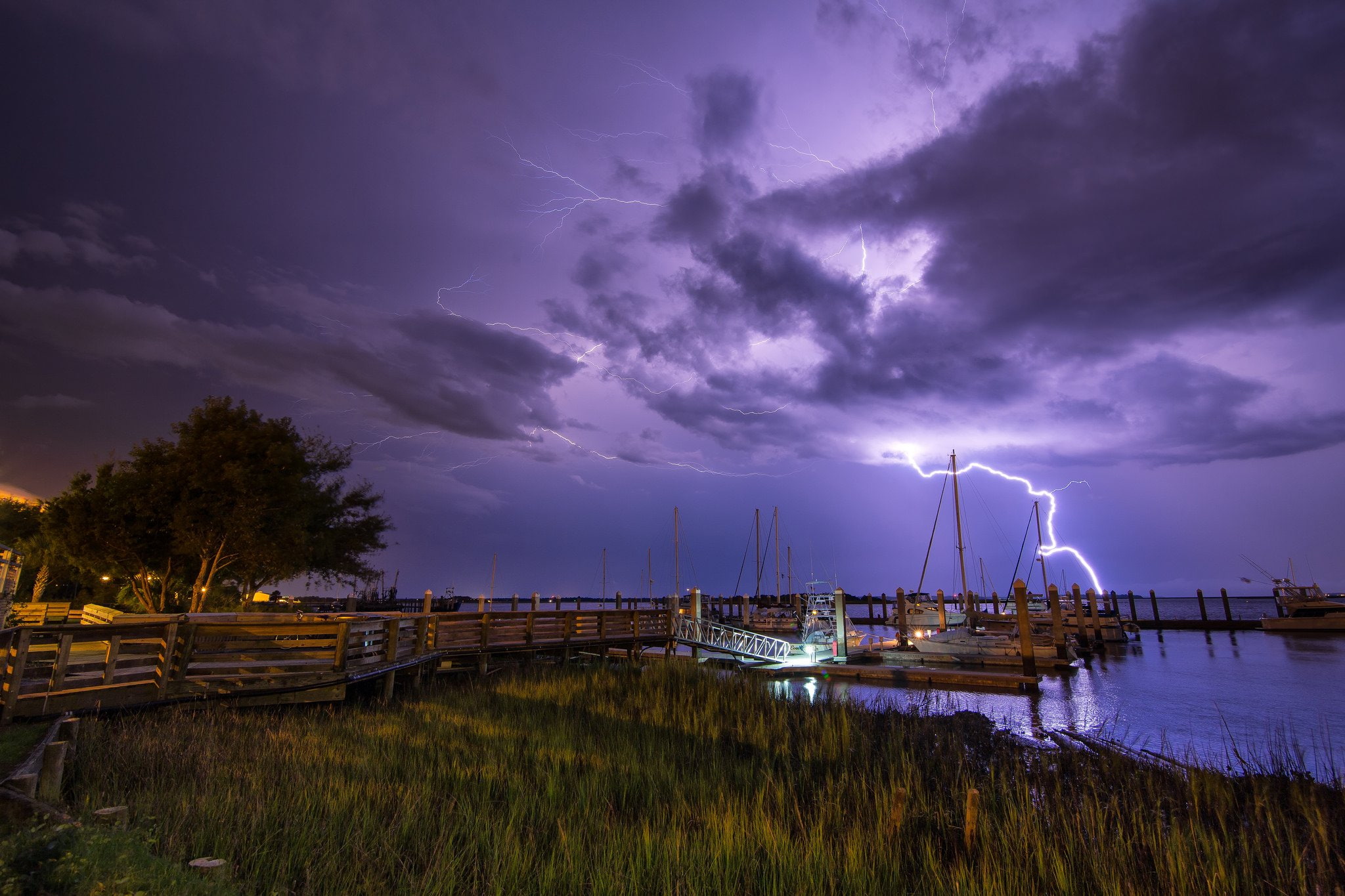 night, nuit, sky, flash, eclair, nature, 1080P, storn, thunder, lightning, walppaper, foudre, HD Wallpaper