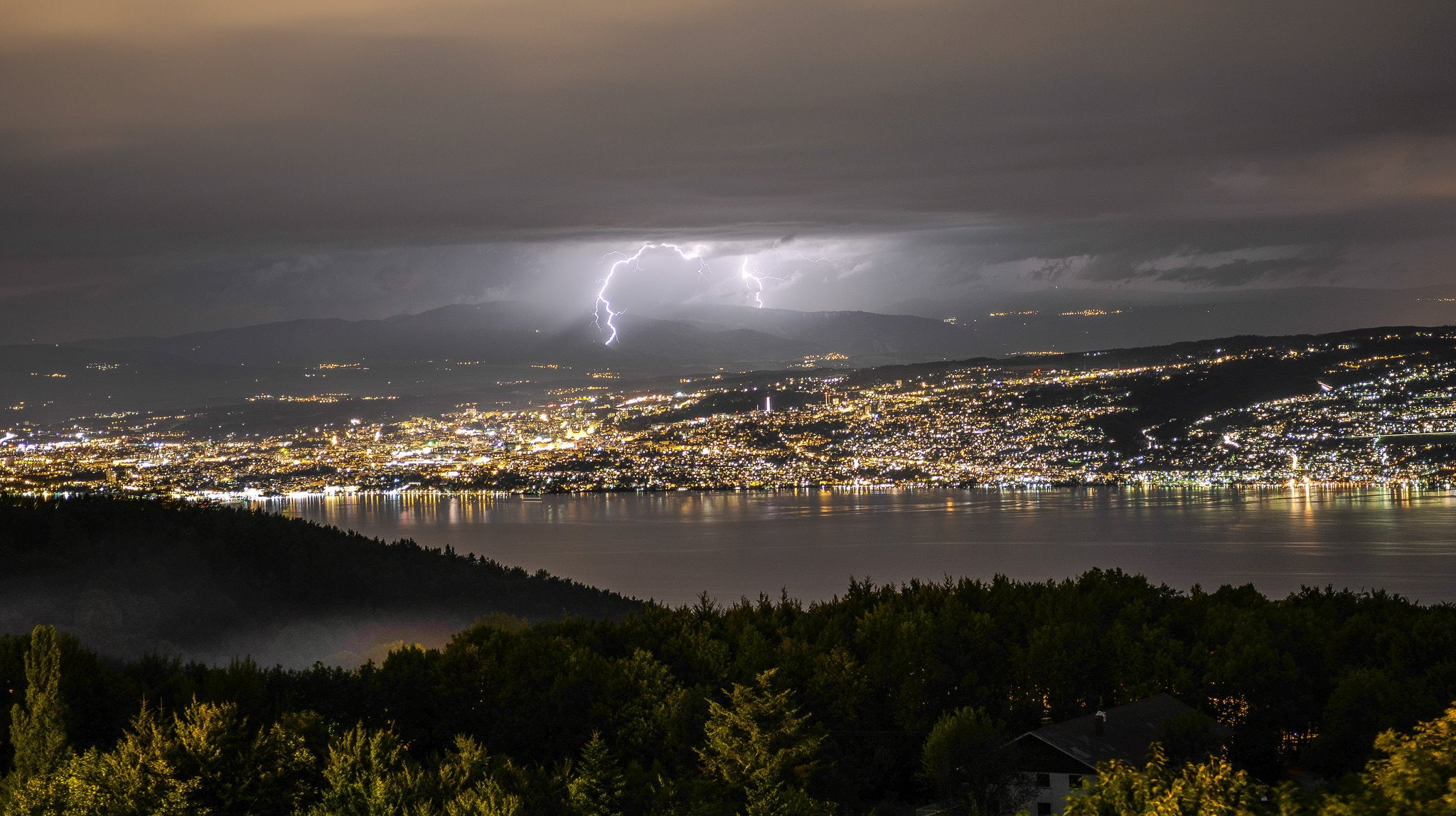 night, 1080P, eclair, nuit, foudre, lightning, walppaper, thunder, flash, nature, storn, sky, HD Wallpaper