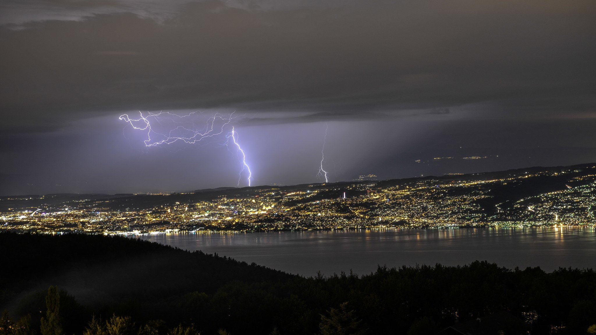 lightning, foudre, night, storn, thunder, sky, nuit, eclair, 1080P, flash, walppaper, nature, HD Wallpaper