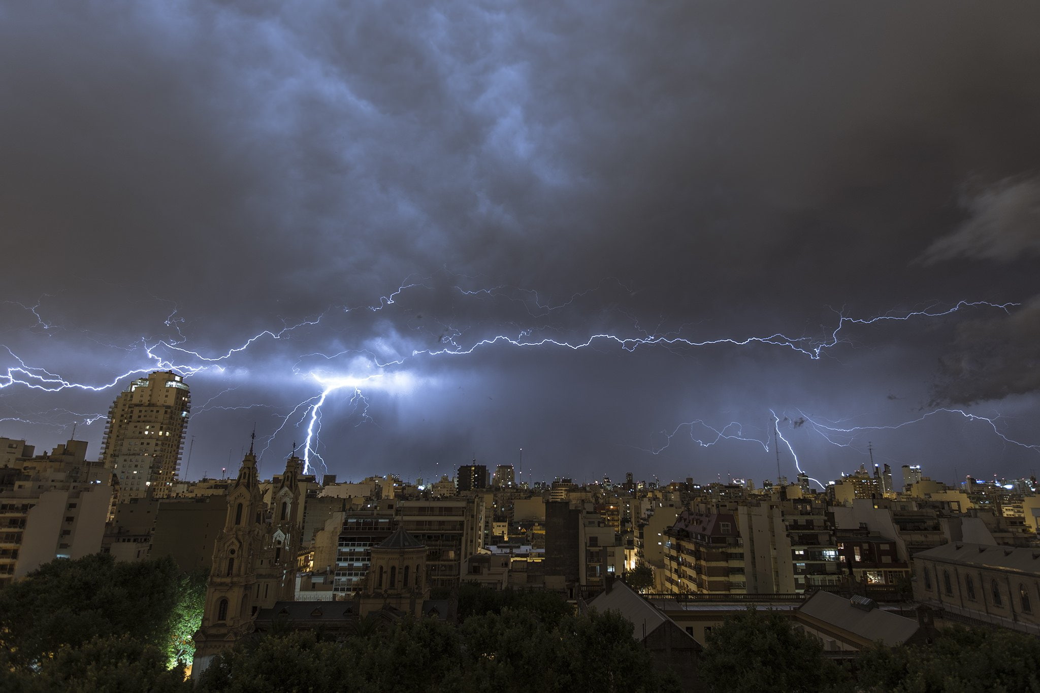 nature, night, eclair, 1080P, storn, thunder, nuit, walppaper, foudre, sky, flash, lightning, HD Wallpaper