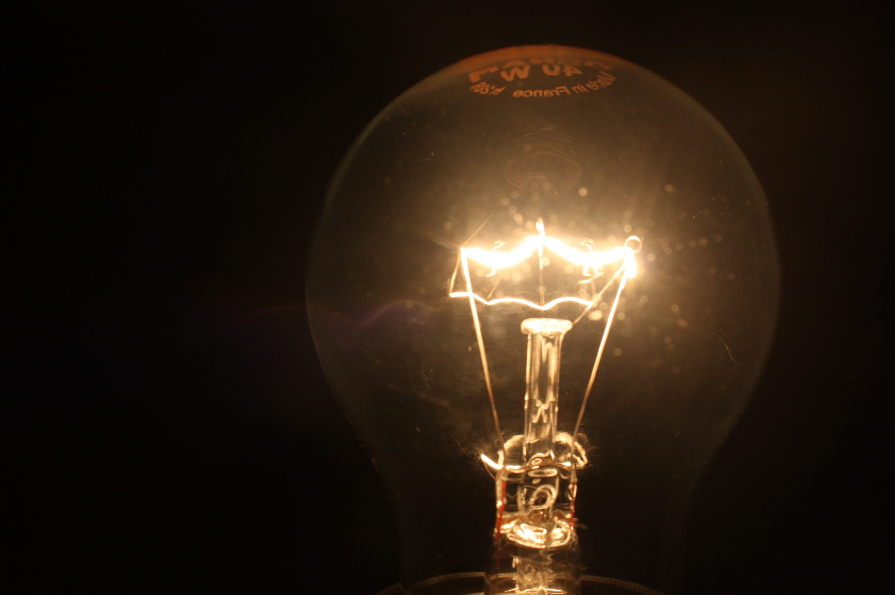 black background, sphere, glowing, glass - material, studio shot, filament, pear, electricity, illuminated, electric lamp, no people, indoors, transparent, HD Wallpaper