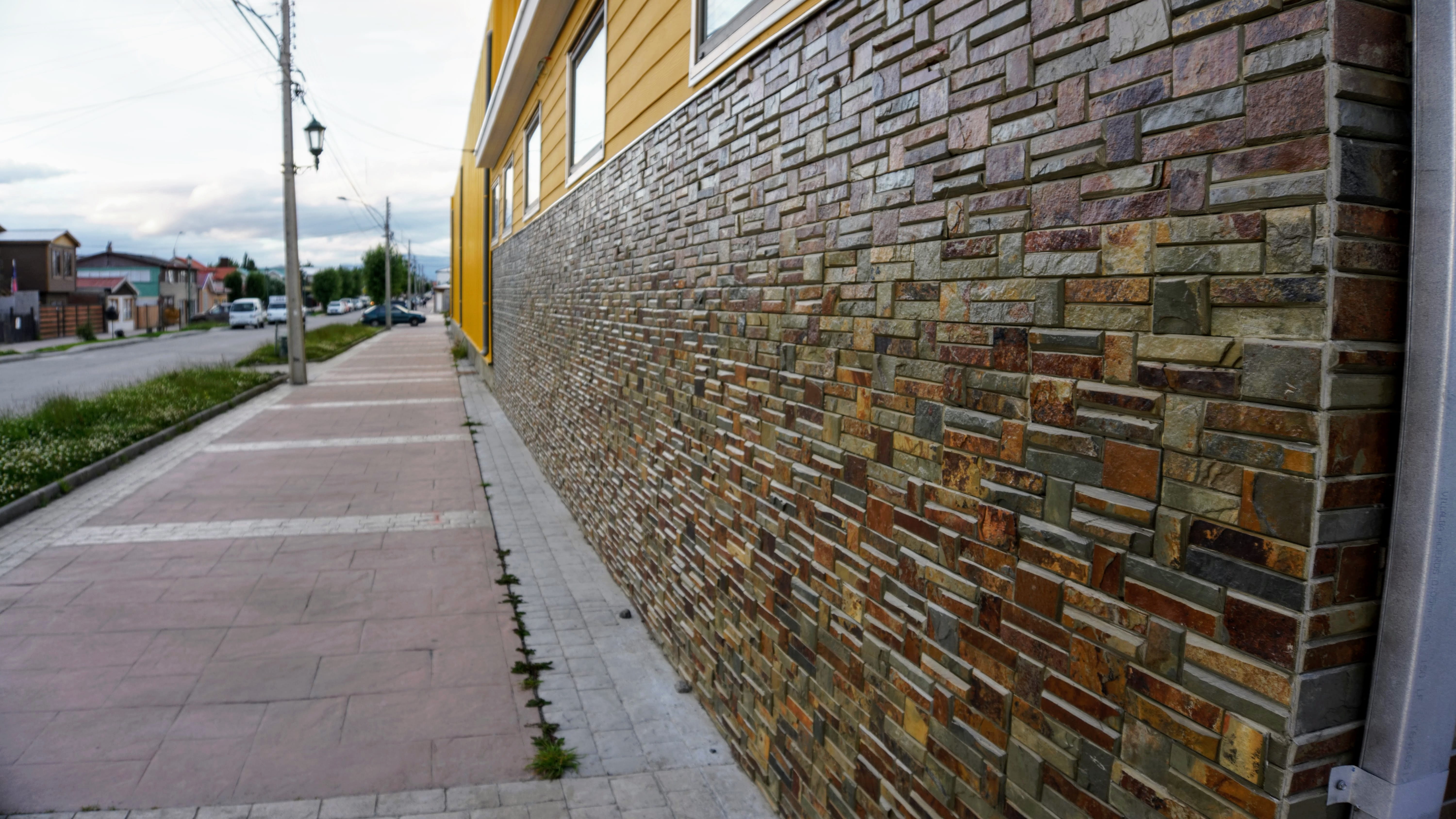 brick wall, footpath, 5K, transportation, building exterior, sidewalk, city, day, the way forward, architecture, paving stone, direction, no people, sky, HD Wallpaper