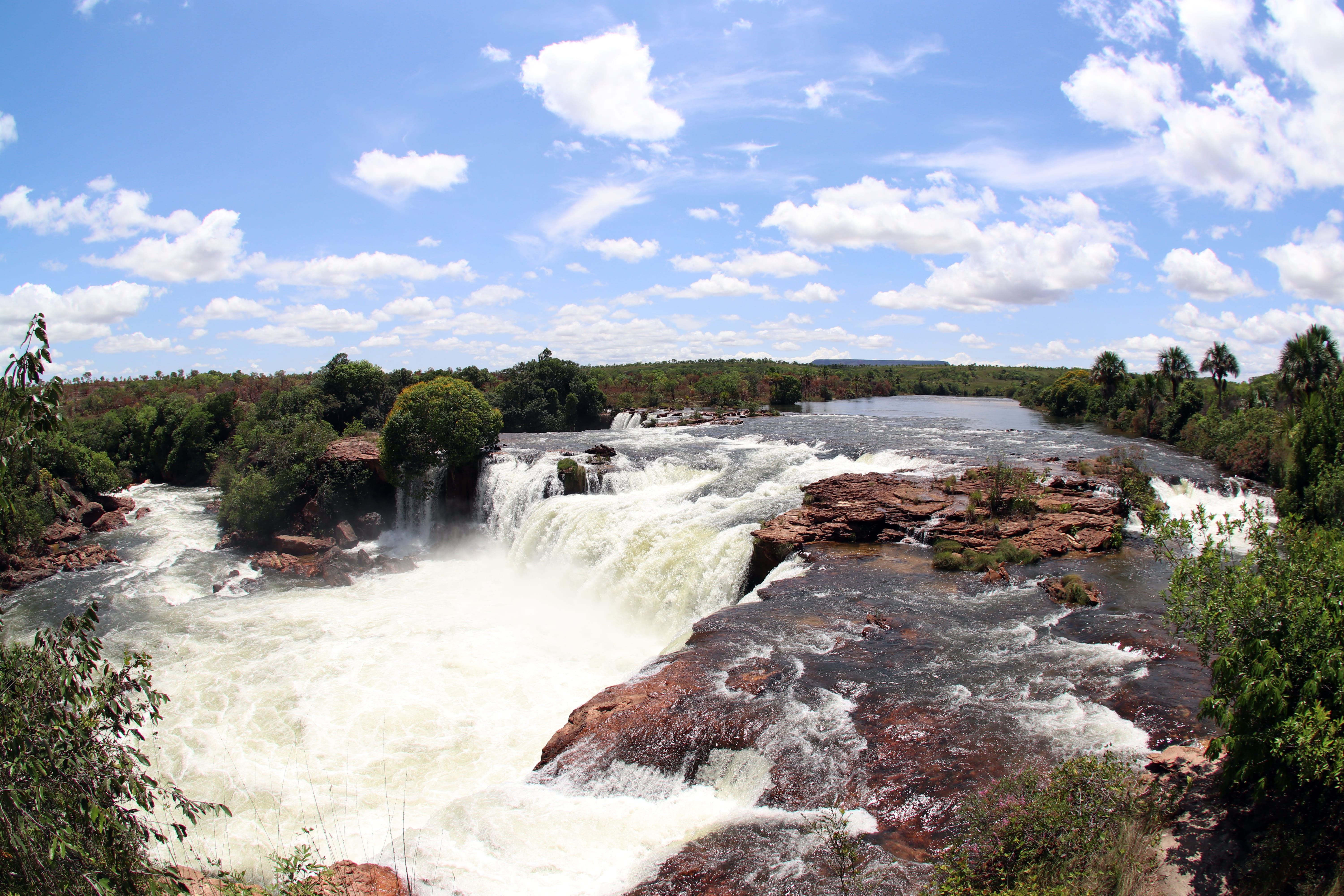 forest, sky, brazil, scenics - nature, travel destinations, flowing water, plant, cloud - sky, waterfall, rock, flowing, power in nature, no people, environment, HD Wallpaper
