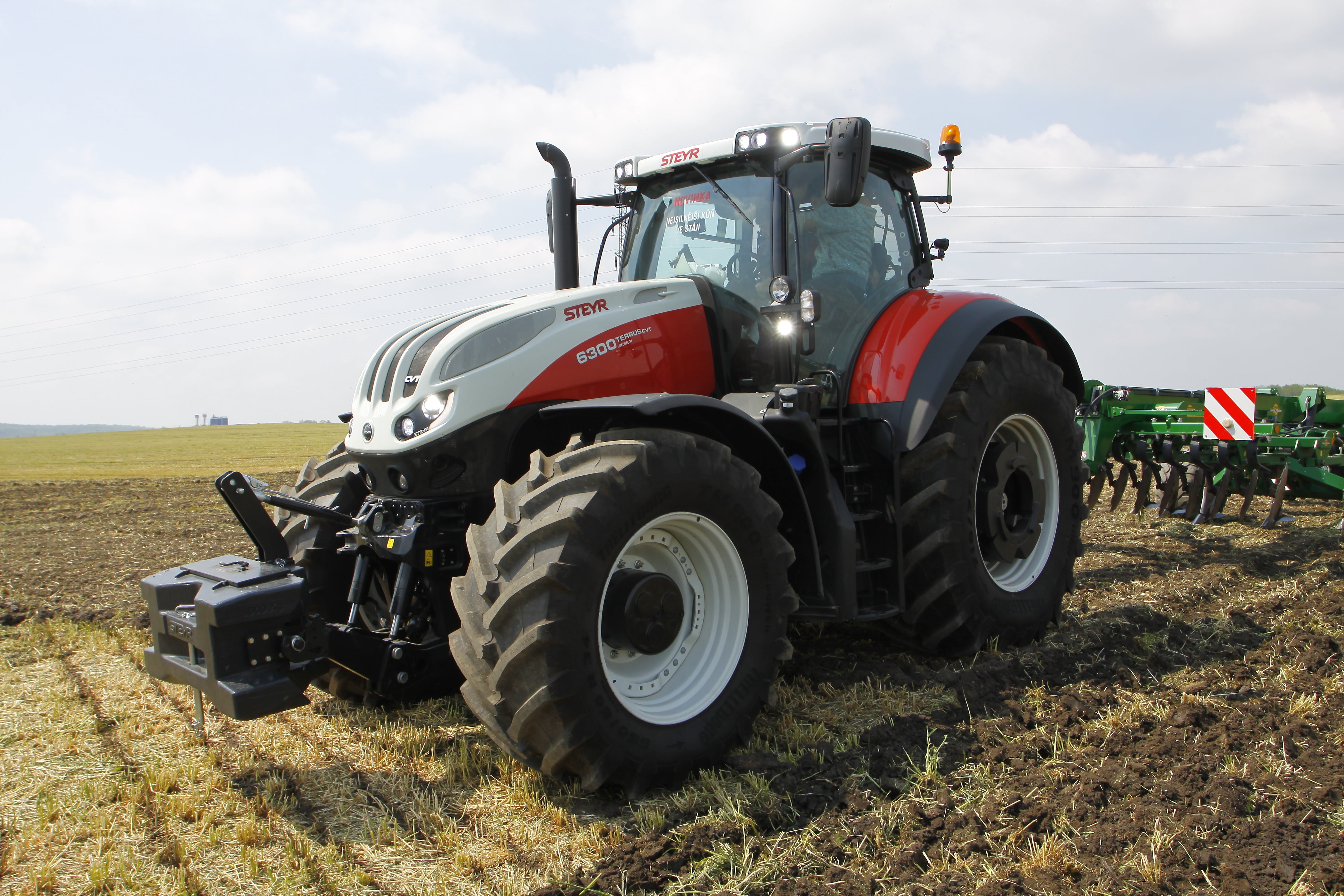 landscape, environment, tractor, cloud - sky, outdoors, agricultural machinery, sky, agriculture, rural scene, agricultural equipment, day, stationary, HD Wallpaper