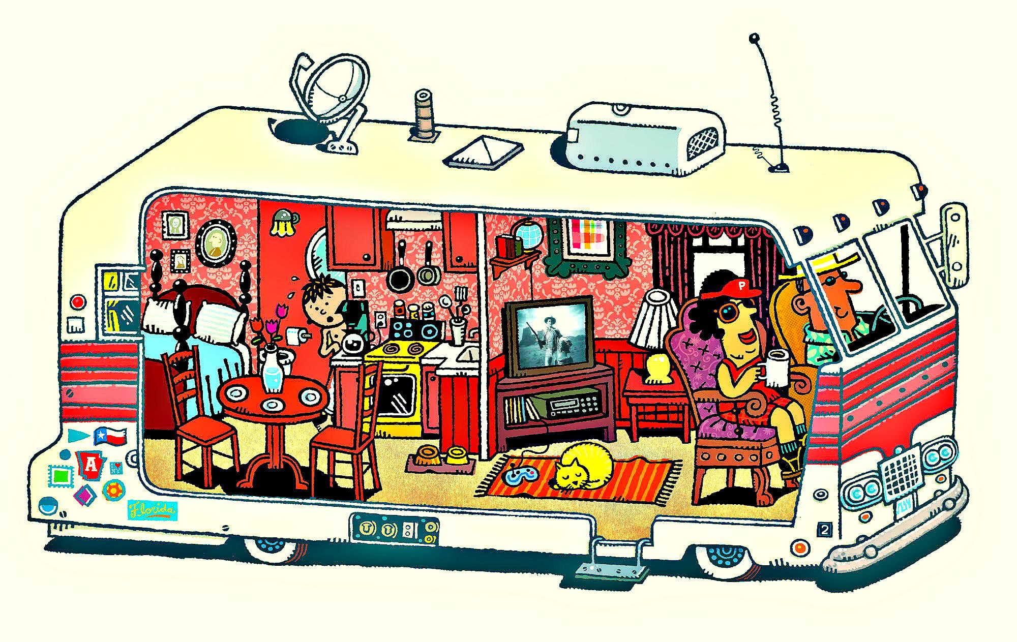 family, home, motor home, away, travel, 1080P, camping, cars, HD Wallpaper