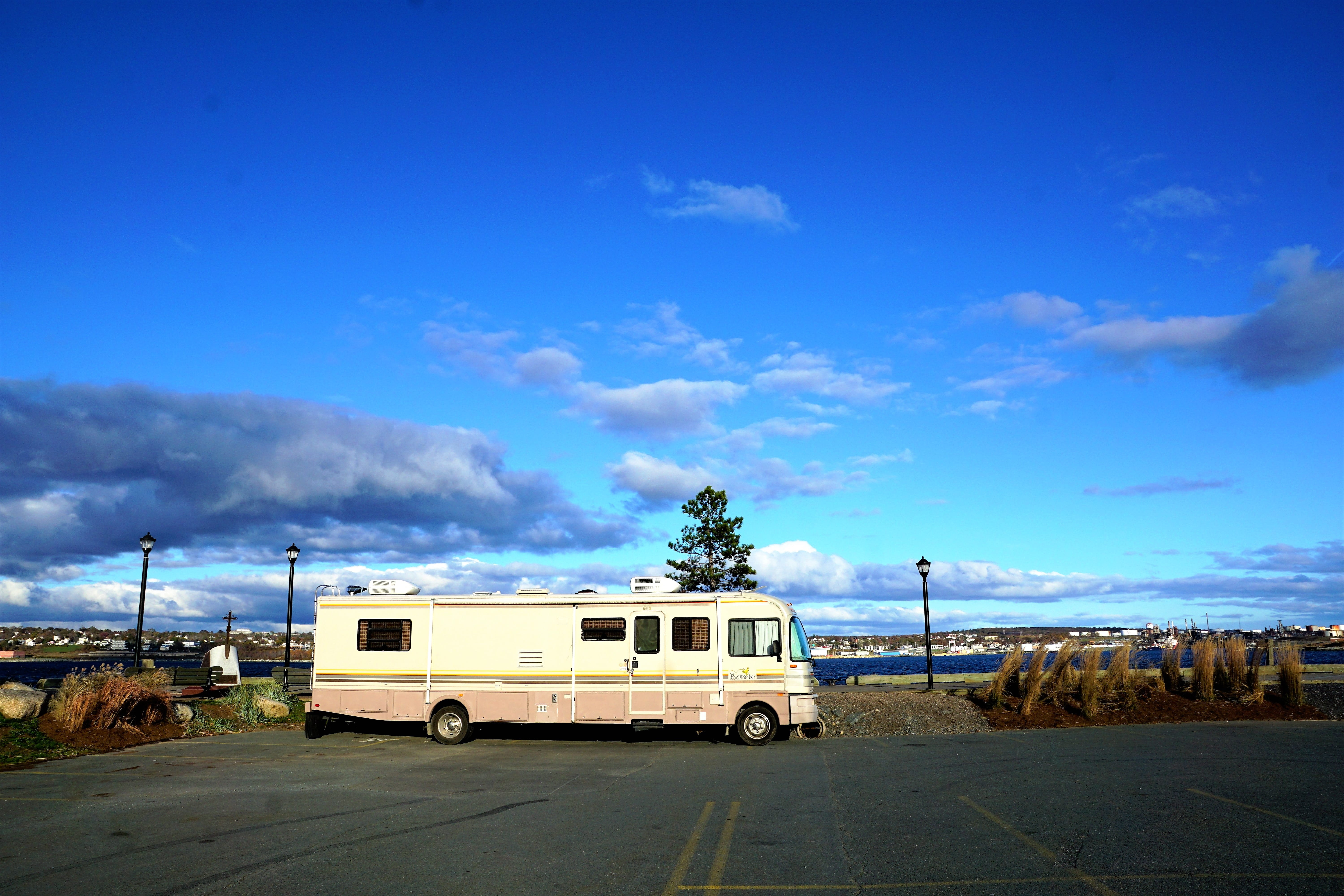 bus, autumn, target, away, Canada, atlantic, winter, street, transportation, port, road, Halifax, ocean, van, nature, travel Locations, public transportation, HD Wallpaper