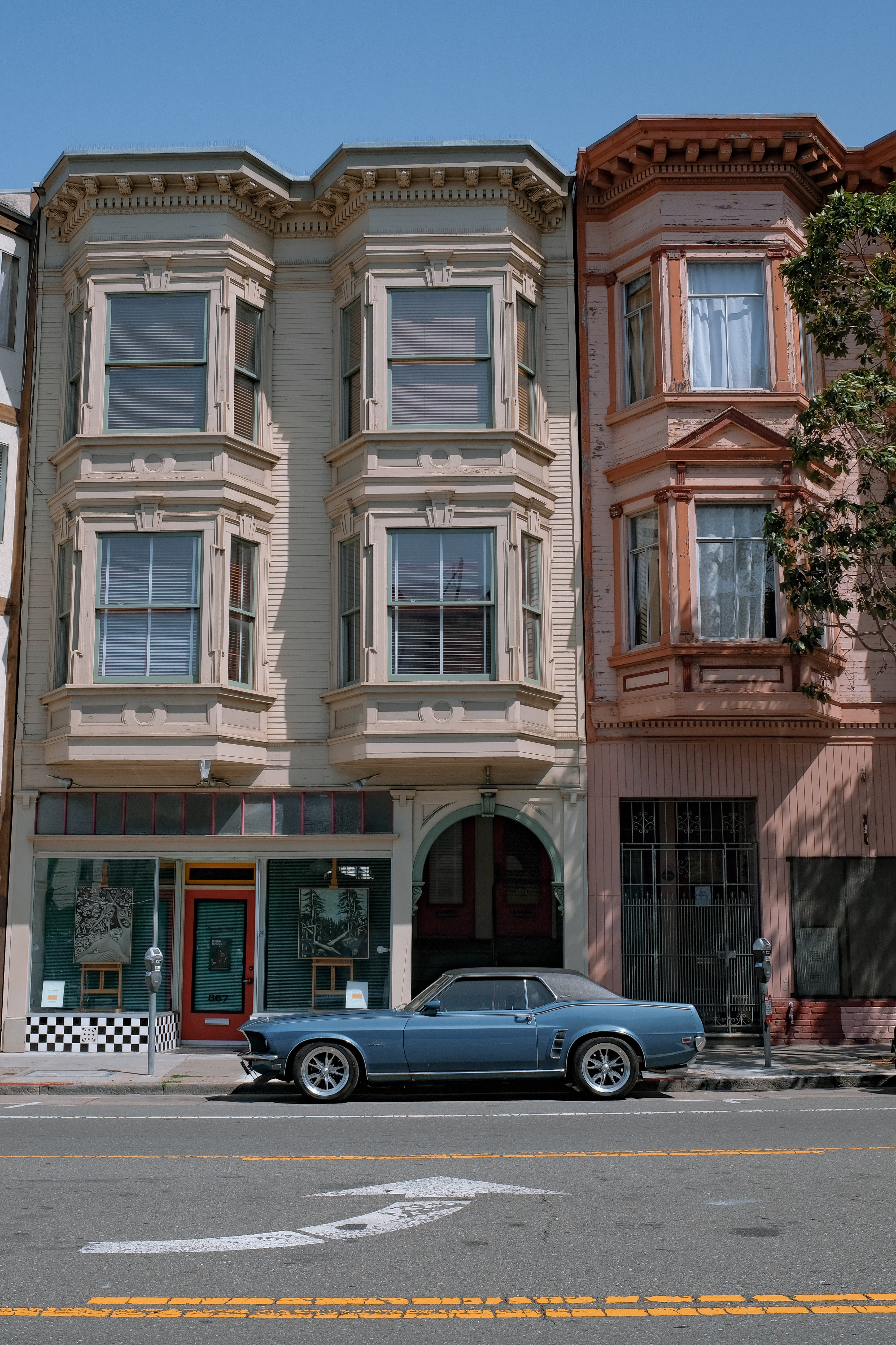 window, city, home ownership, street, building, facade, building exterior, car, road, architecture, day, no people, land vehicle, 4K, transportation, mode of transportation, Phone HD Wallpaper