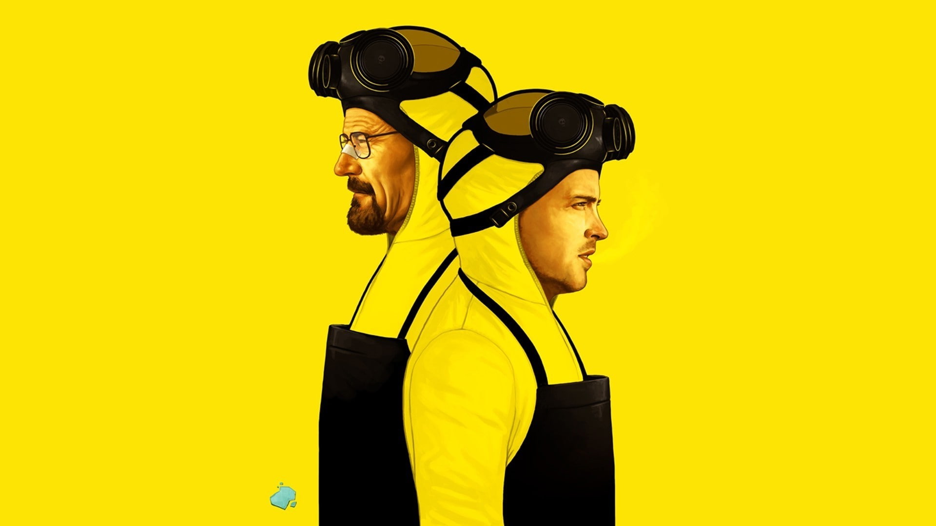 Breaking Bad, Jessie Pinkman, Walter White, 1080P, yellow, HD Wallpaper