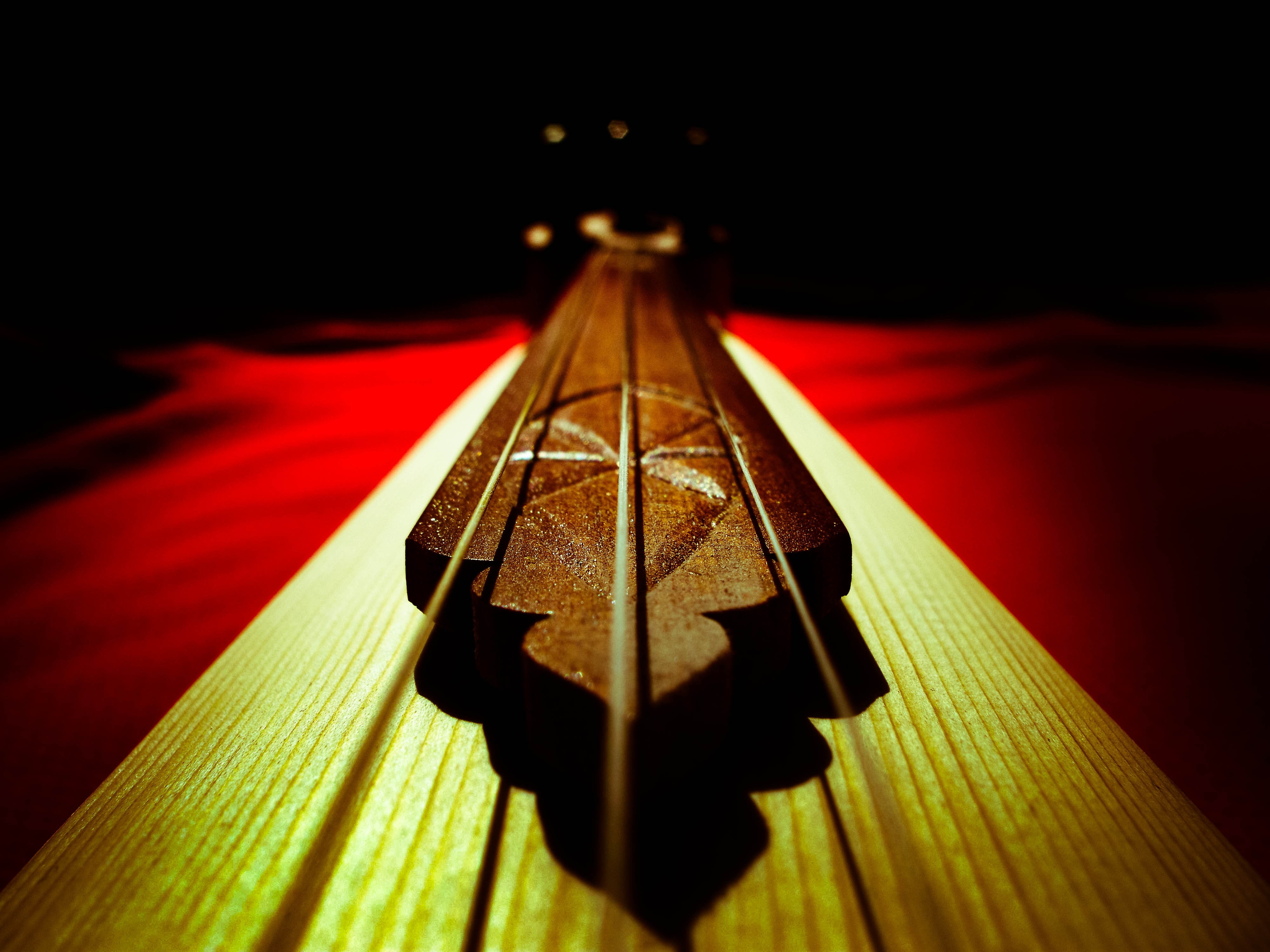 wood - material, shadow, 4K, no people, selective focus, music, shape, stringed, close-up, wooden, musical instrument, focus on foreground, nature, christmas, HD Wallpaper