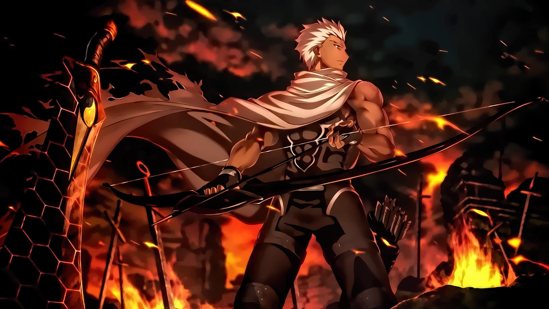 archer, Fate Series, sword, Fate Stay Night: Unlimited Blade Works, 1080P, HD Wallpaper