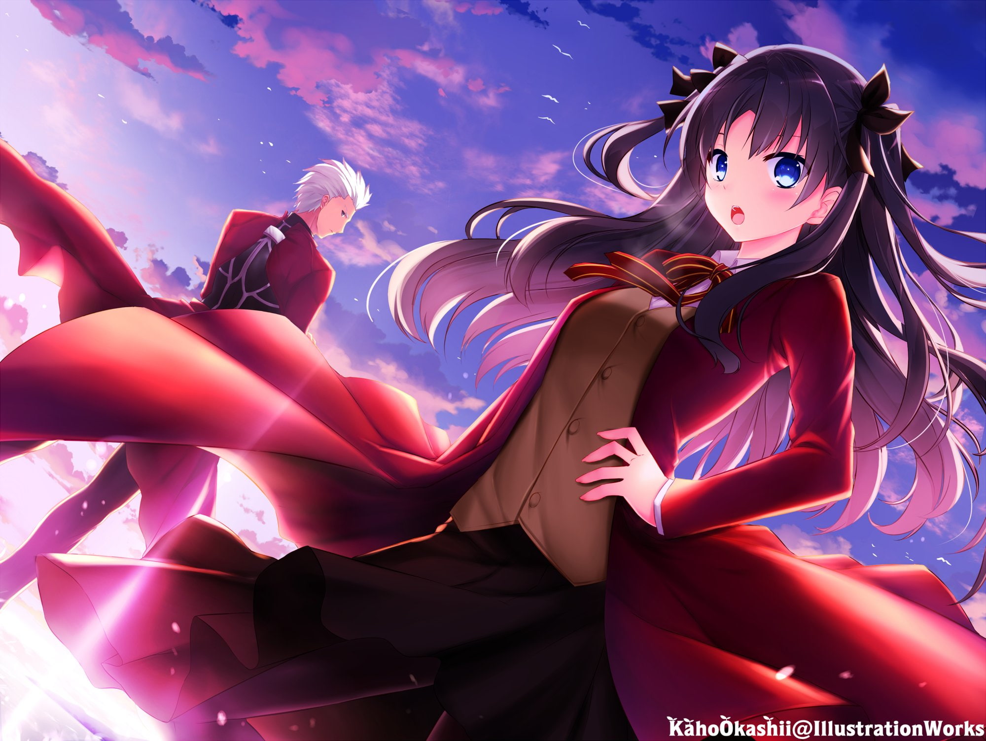night, fate, tohsaka, archer, 1080P, rin, stay, HD Wallpaper