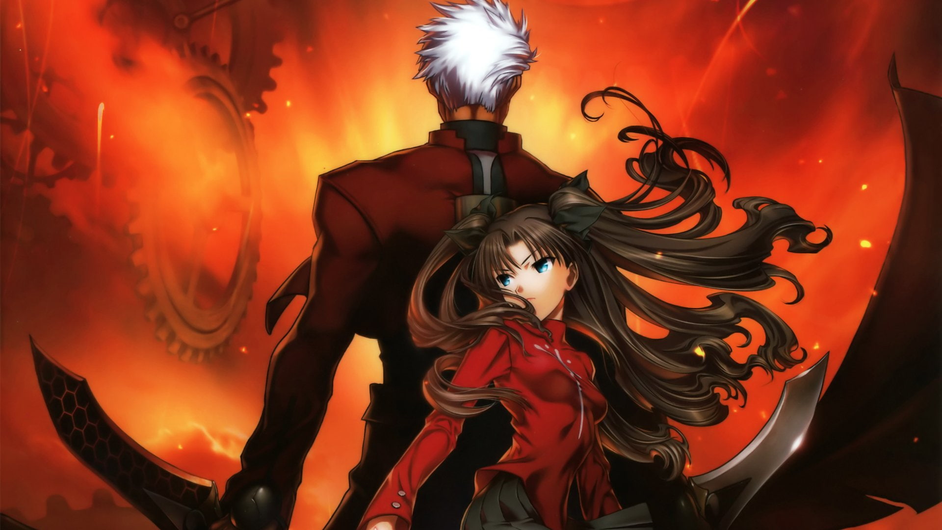Archer (Fate/Stay Night), 1080P, Fate/Stay Night, Rin Tohsaka, Fate Series, HD Wallpaper