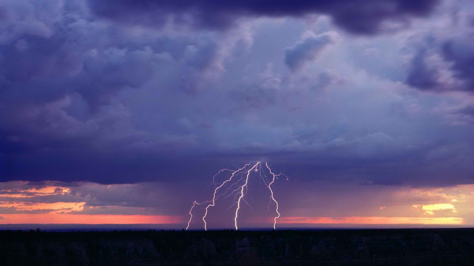 clouds, 1080P, sky, storm, nature, Thunderbolt, HD Wallpaper